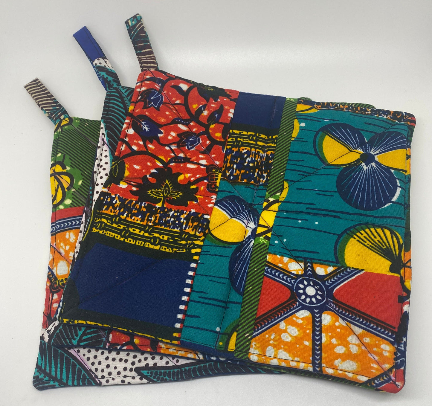 Quilted Patchwork African Print Potholder