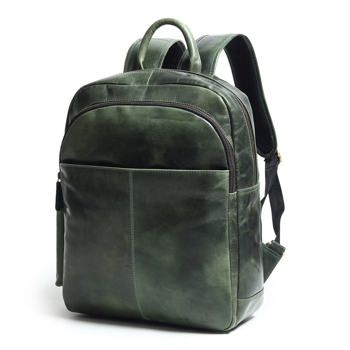 Luxury Italian Leather Backpack, Green - Osadia Concept Store