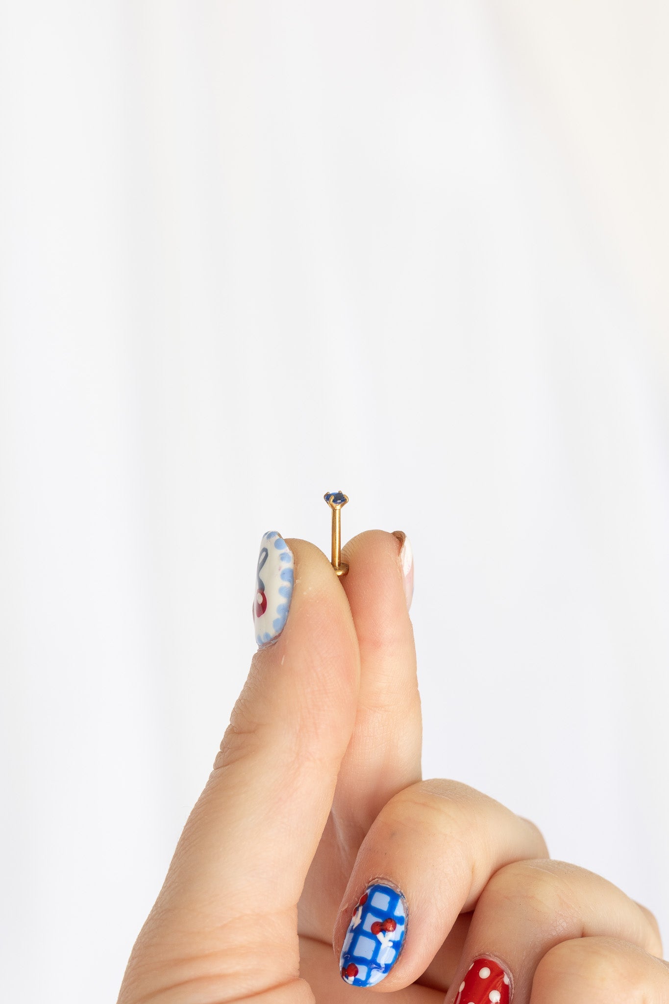 Crystal Flat Back Stud in Blue - Osadia Concept Store