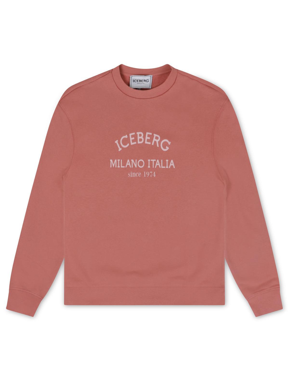 Iceberg Institutional Logo Crewneck - Salmon