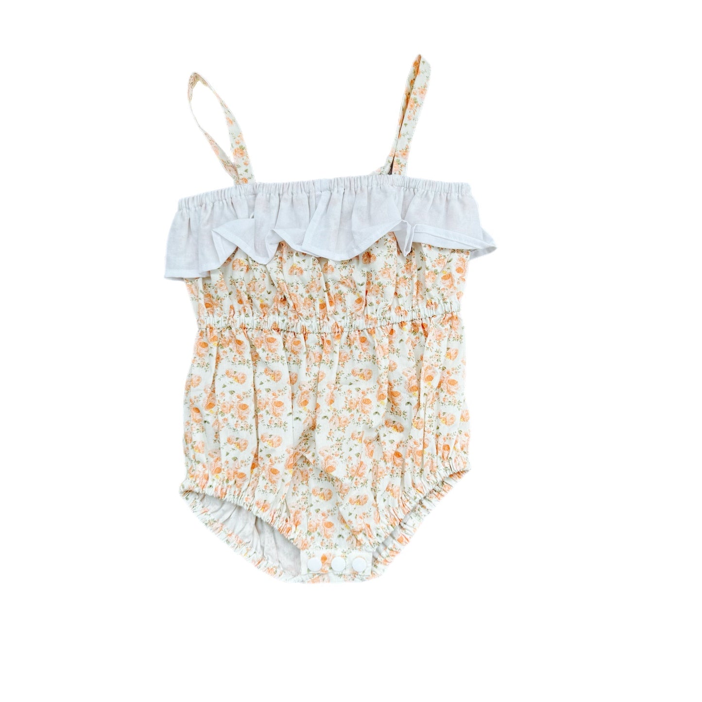 Maia Romper- Floraisons de corail