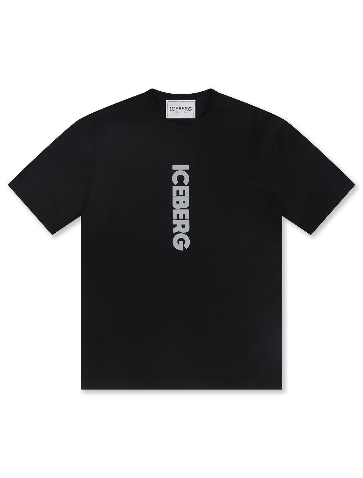 Iceberg Vertical Logo Tee - Black