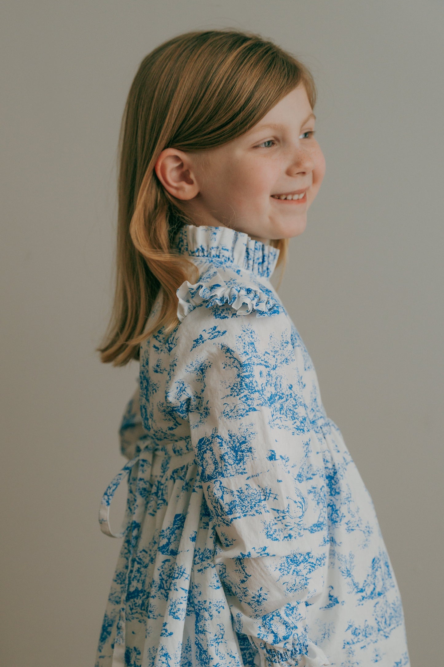 Aoki Dress-Blue Toile