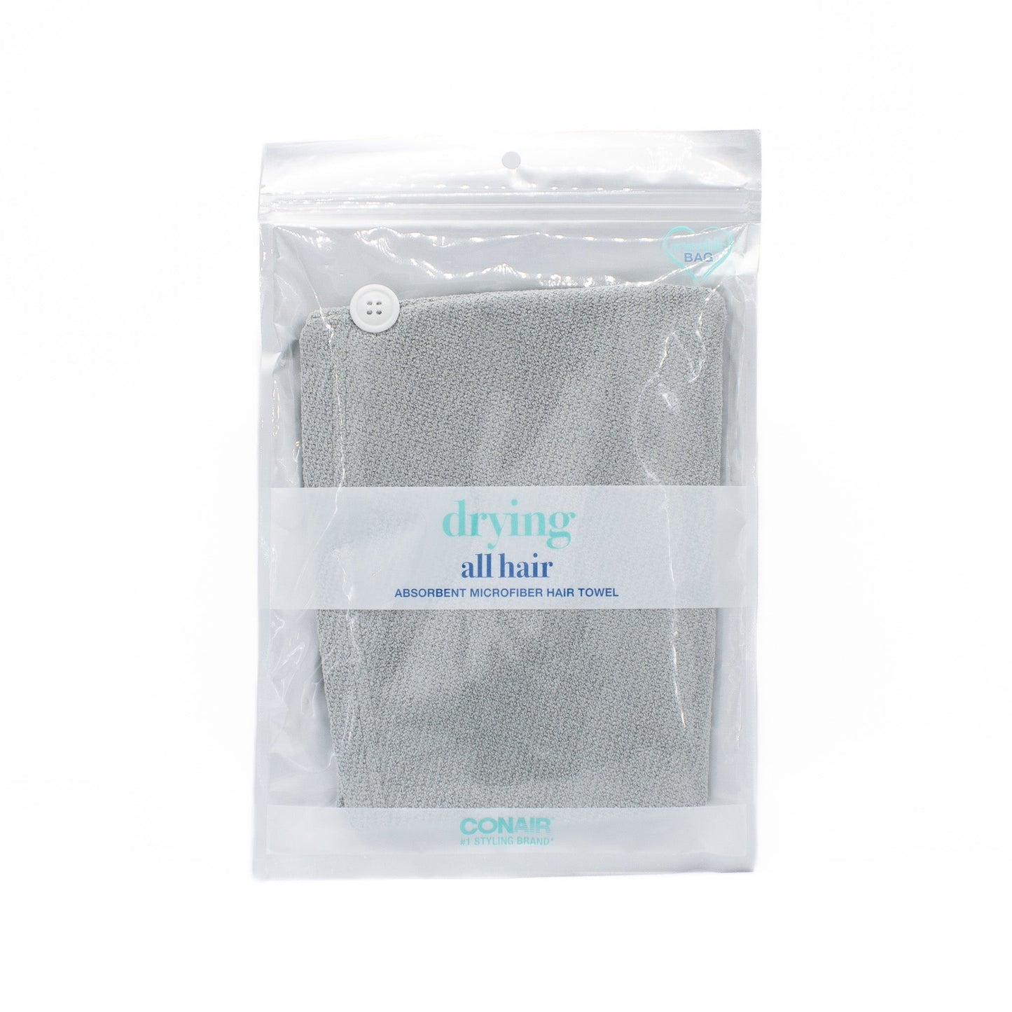 Conair All Hair Absorbent Microfiber Towel Grey - New - Osadia Concept Store