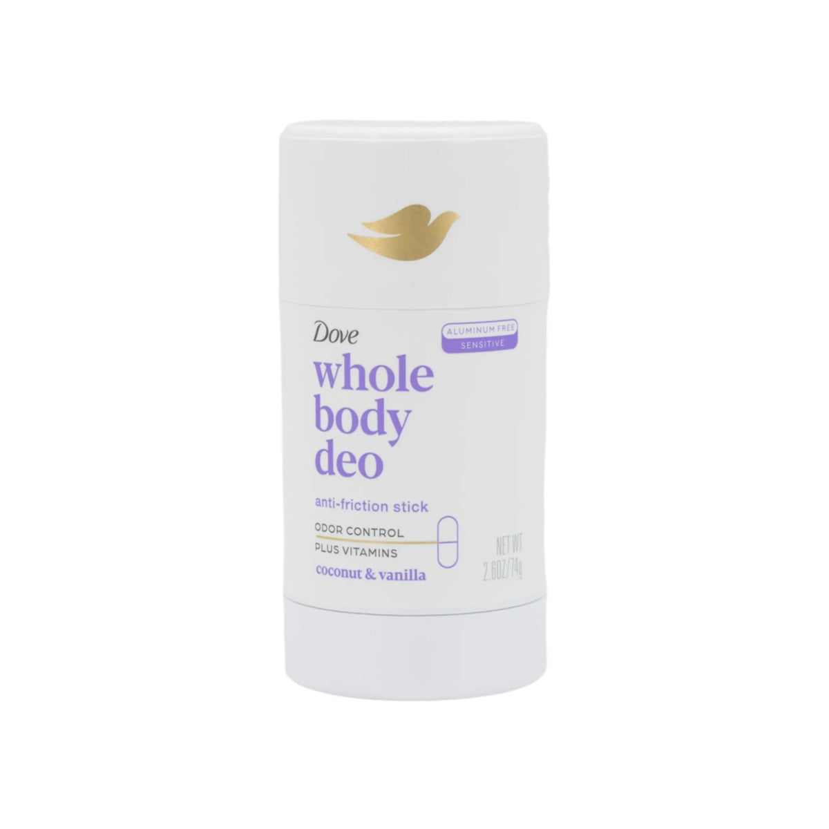 Dove Whole Body Deodorant Stick Coconut & Vanilla 2.6oz - New