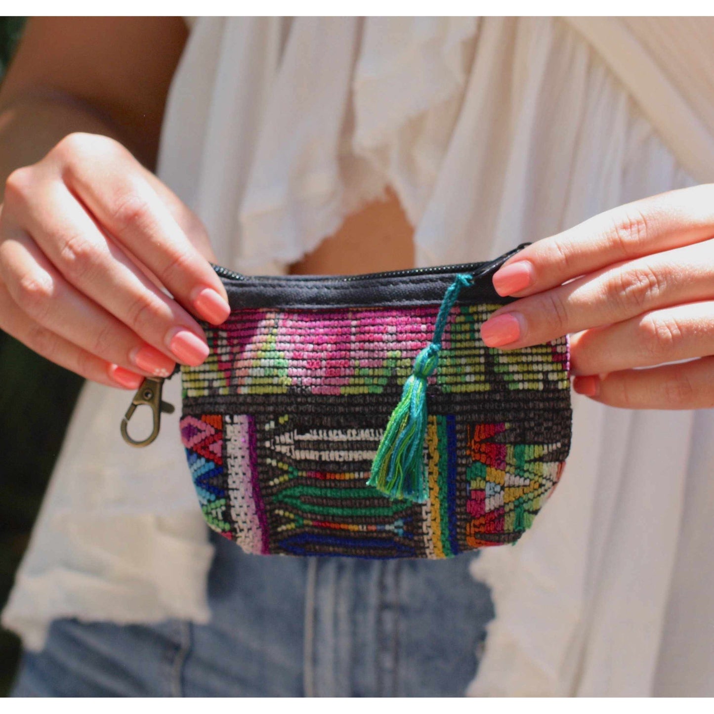 Leti Upcycled Huipil Coin Purse - Guatemala
