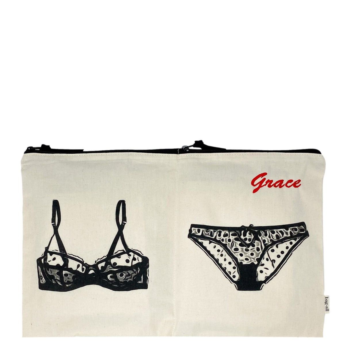 Double Lingerie Packing Pouch – Cream