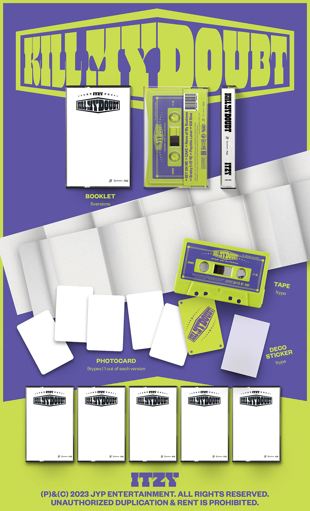ITZY 7th Mini Album - Kill My Doubt (Cassette Ver.)