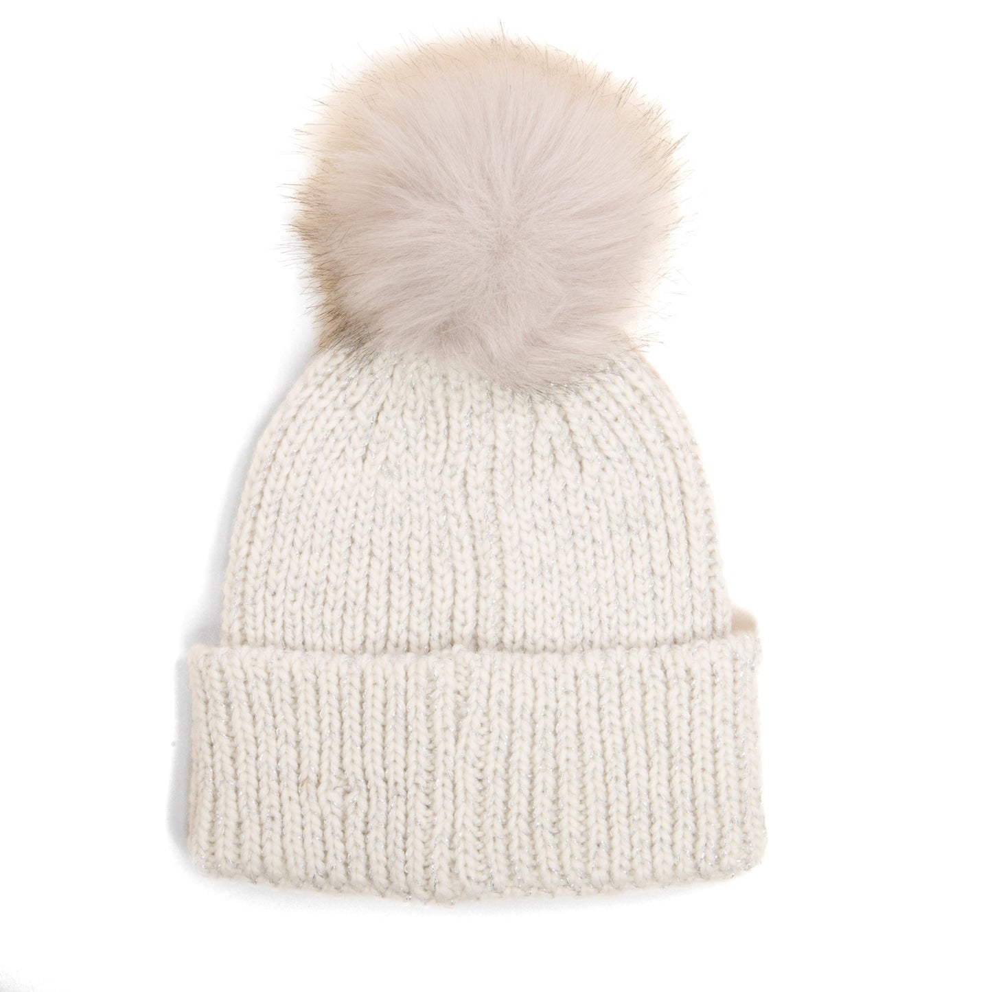 Roca - Ribbed Knit Beanie with Pom