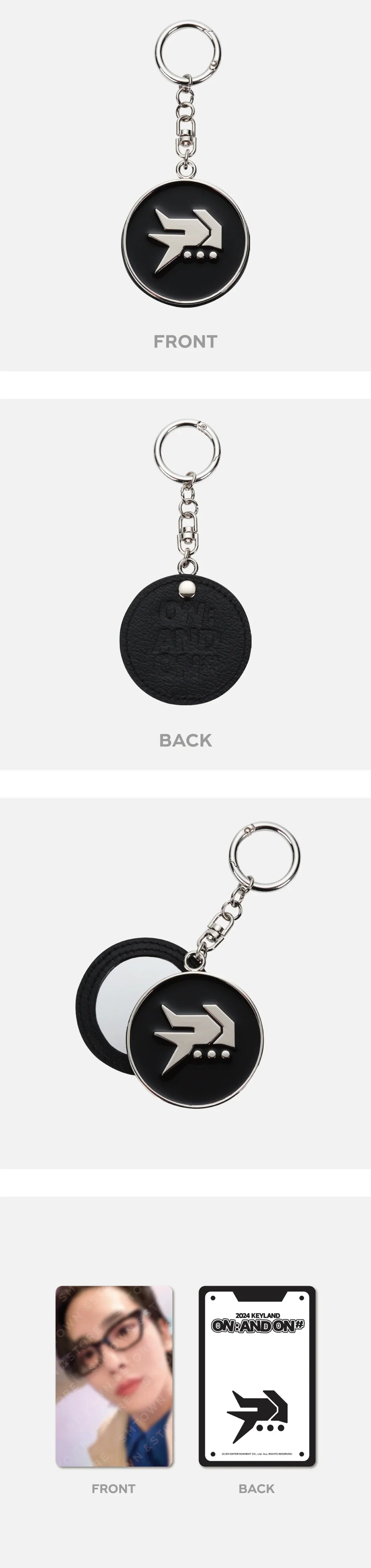 SHINee Key - On : And On # 2024 Keyland Official MD Mirror Key Ring Set