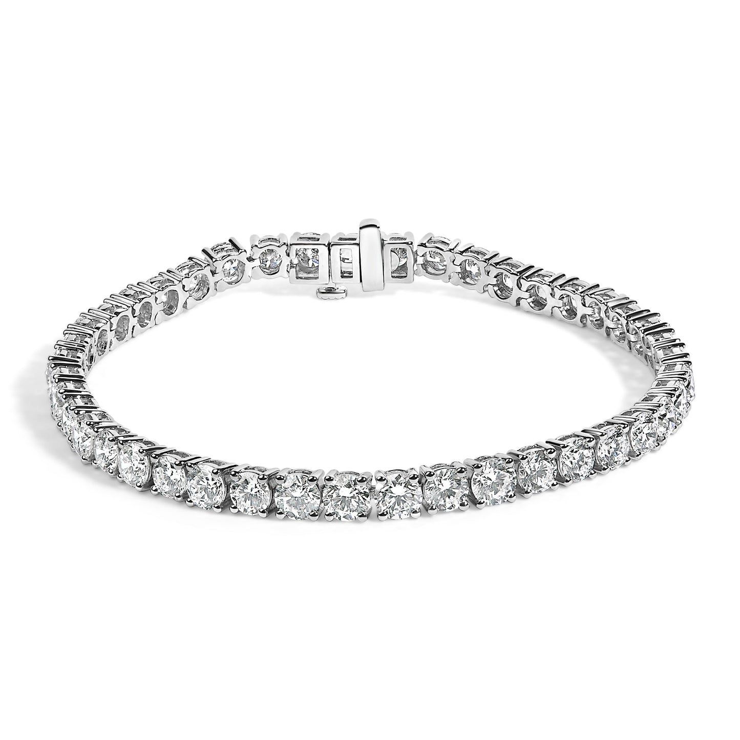 IGI Certified 14K White Gold 6.0 Cttw Lab Grown Diamond Tennis Bracelet