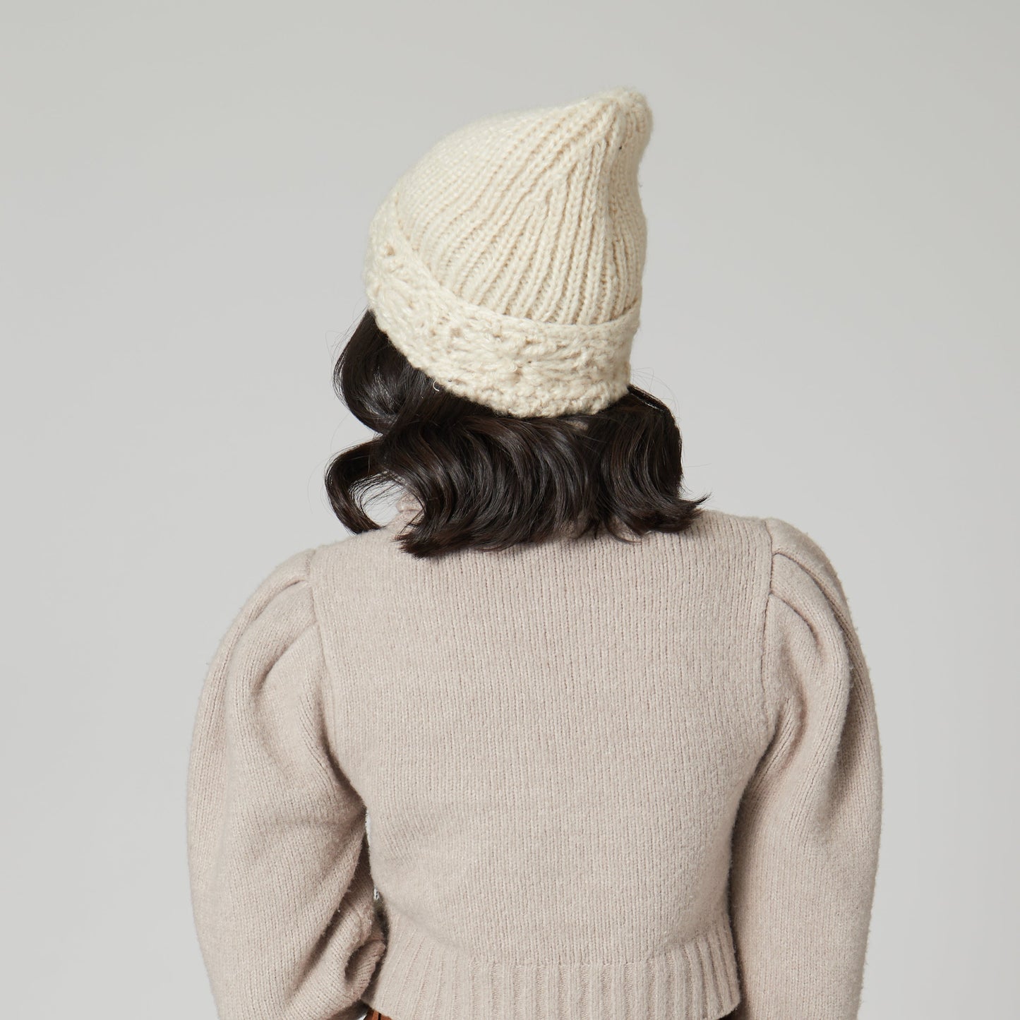 Laura - Granny Square Cuff Knit Beanie