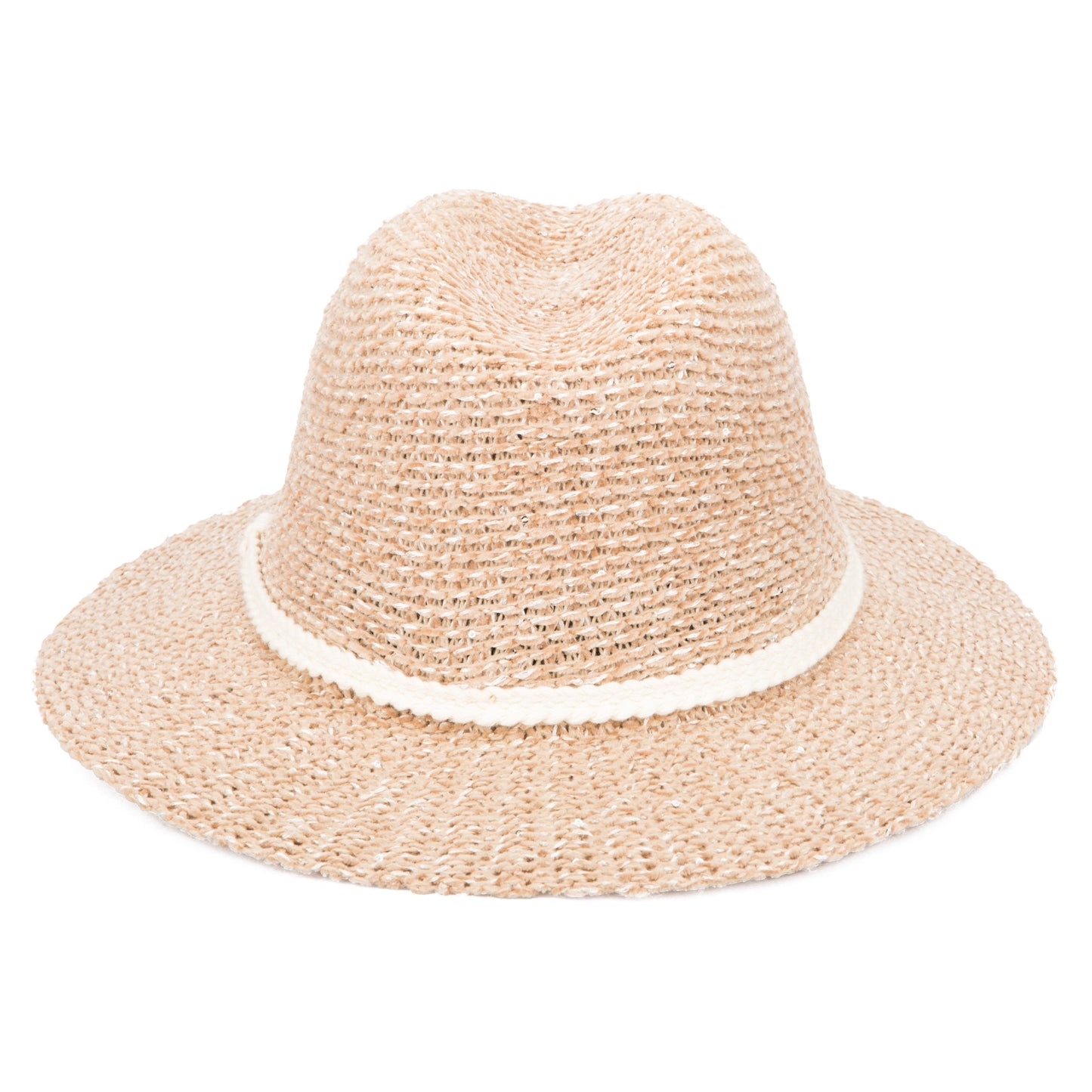 Women's Fedora w/Woven Lurex&Braided Trim