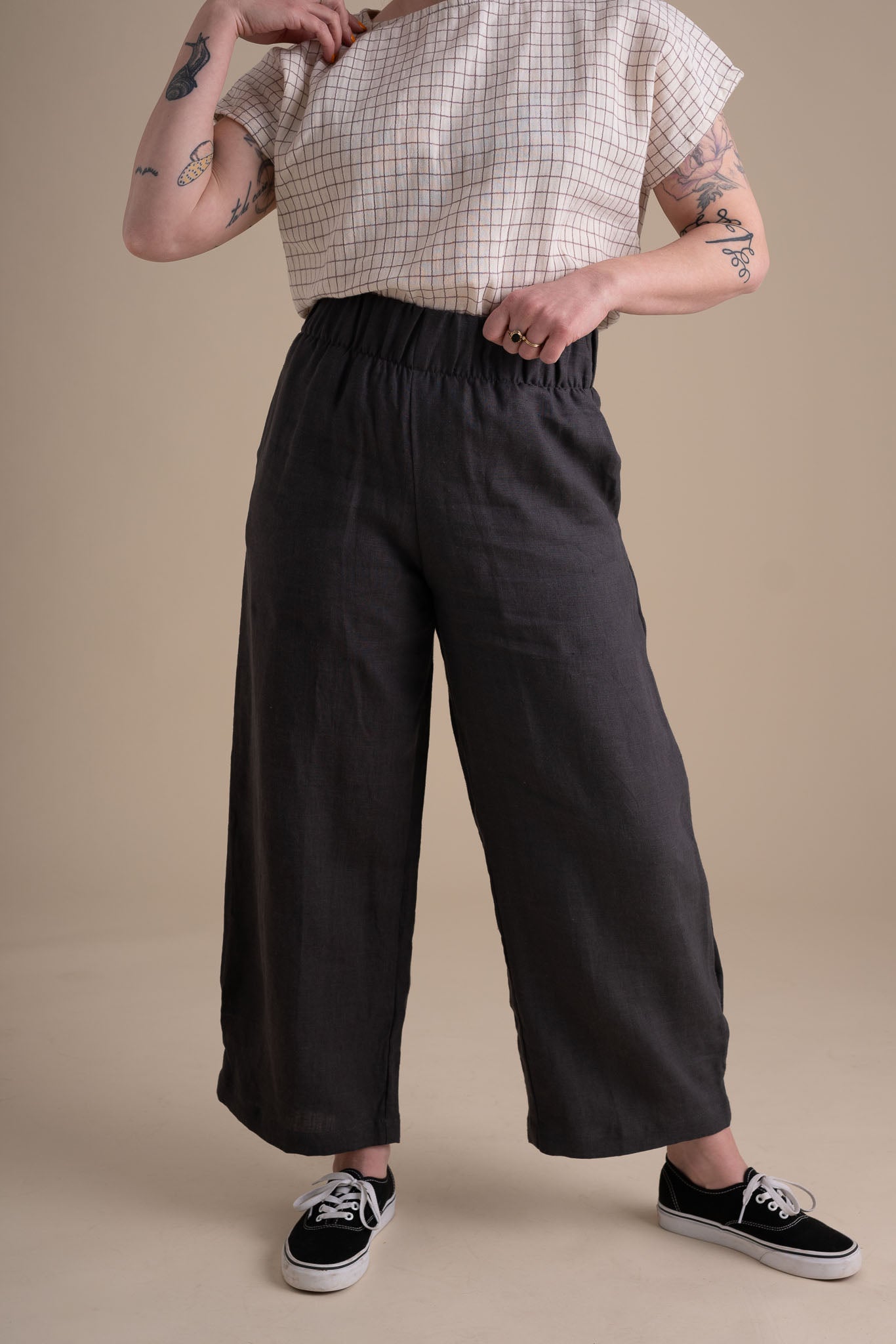Crescent Moon Pants in Stone