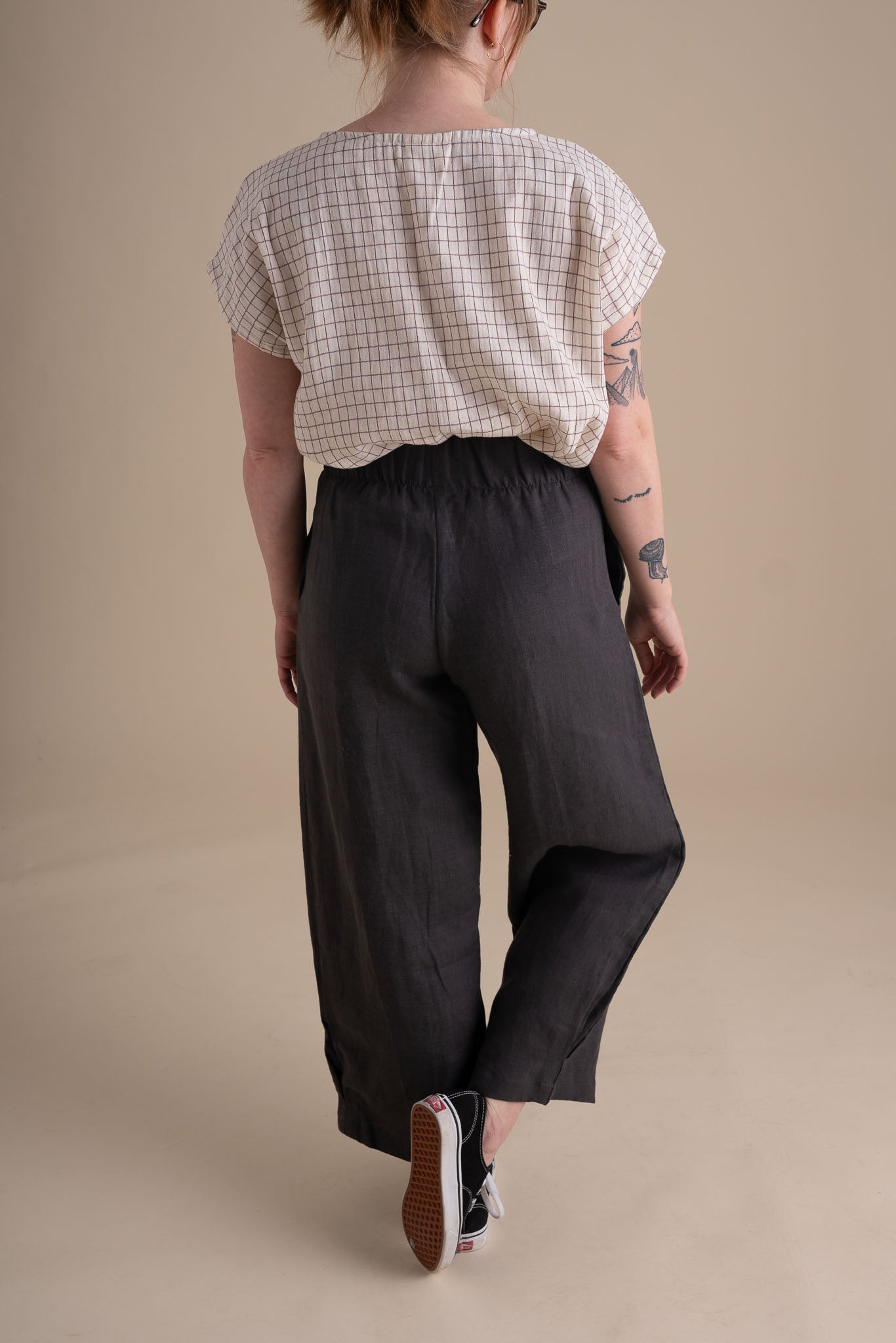 Crescent Moon Pants in Stone