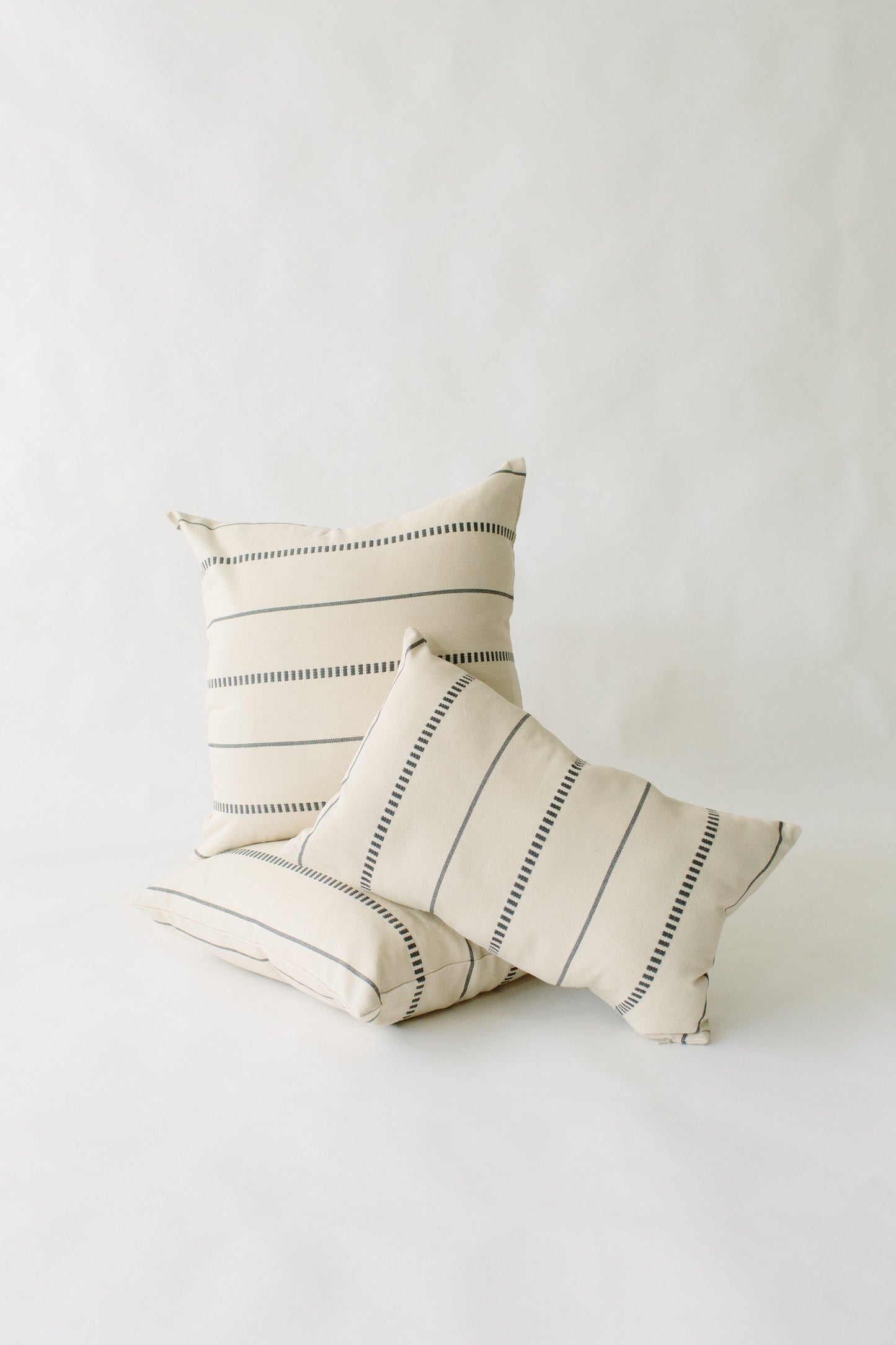 LOOM Imports Cream & Gray Brocade Pillow