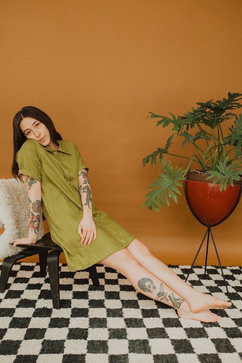Revolution Dress in Avocado