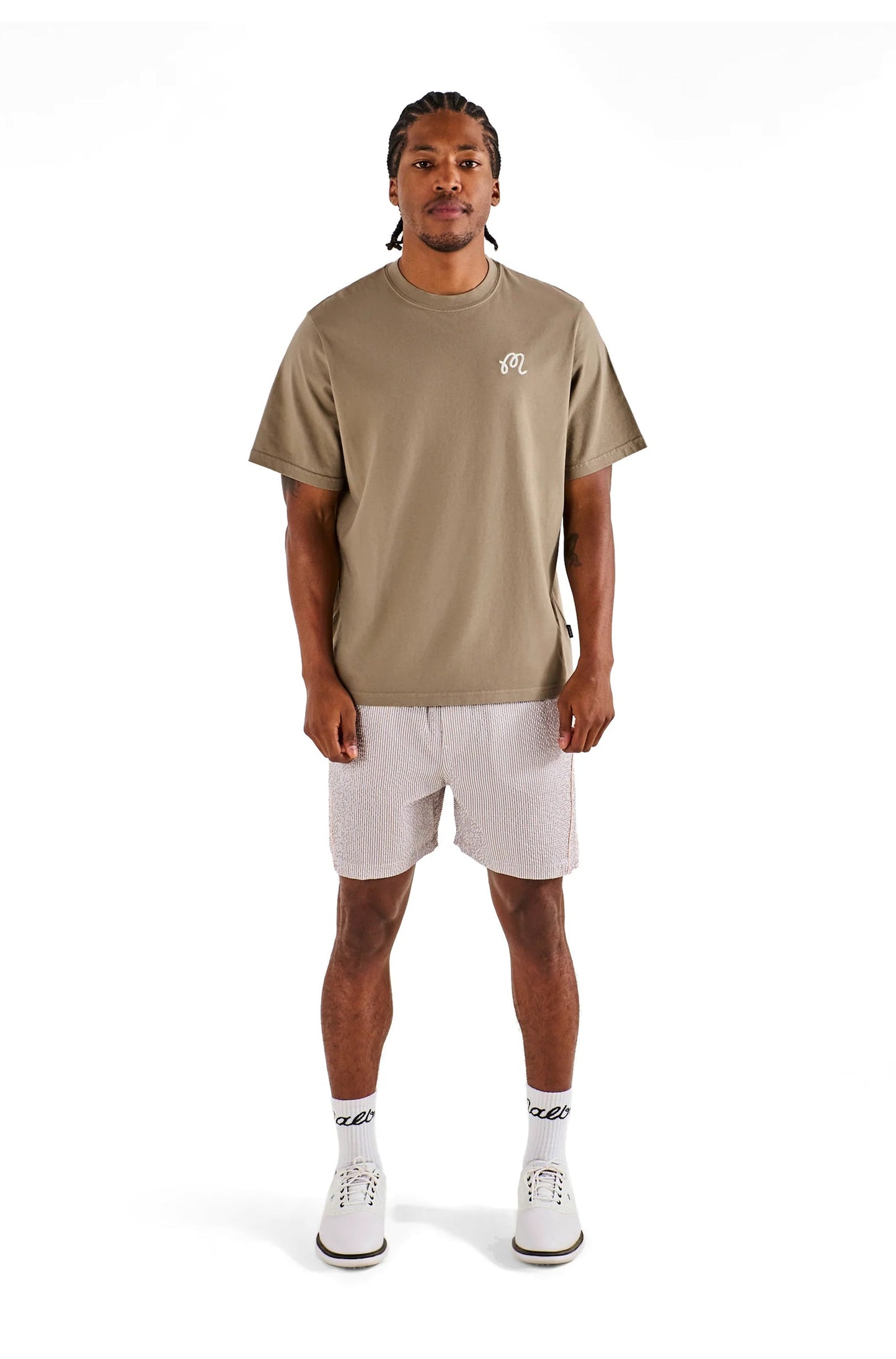 Malbon Bermuda Palms Tee - Taupe