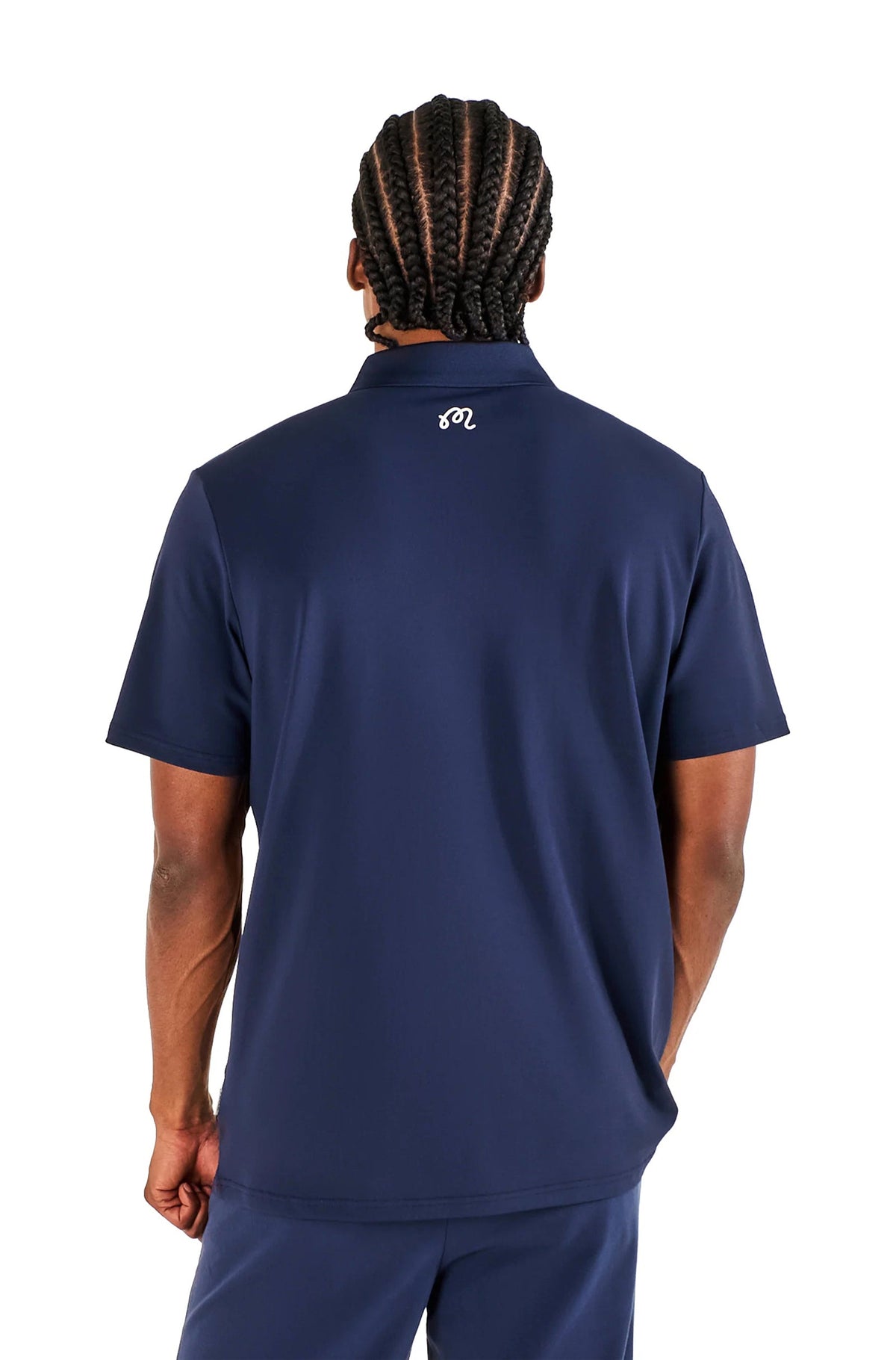 Malbon Malbon Block Placket Polo - Navy