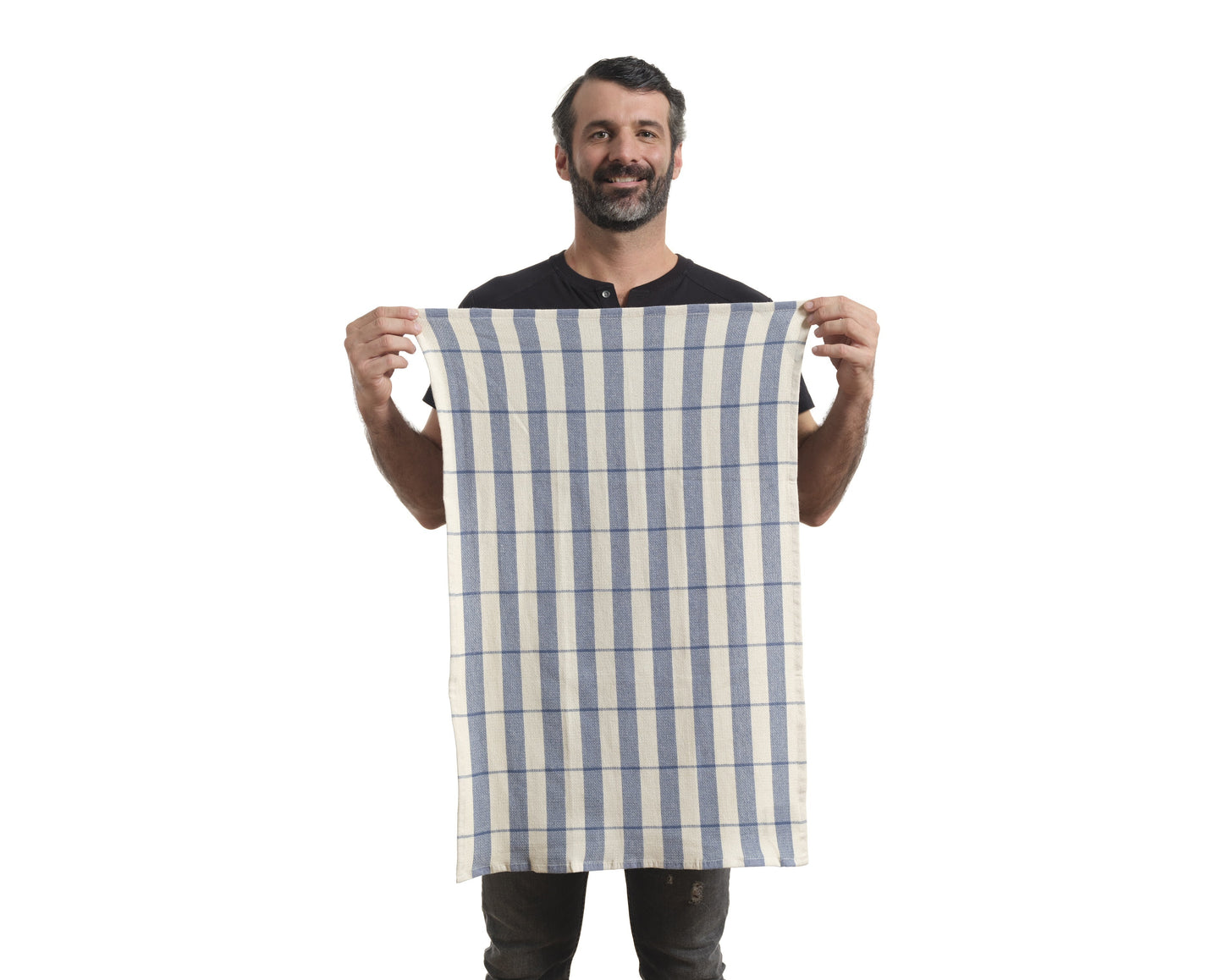 Kitchen Towels, Set of 4 - Cotton Flat & Waffle Weave Set