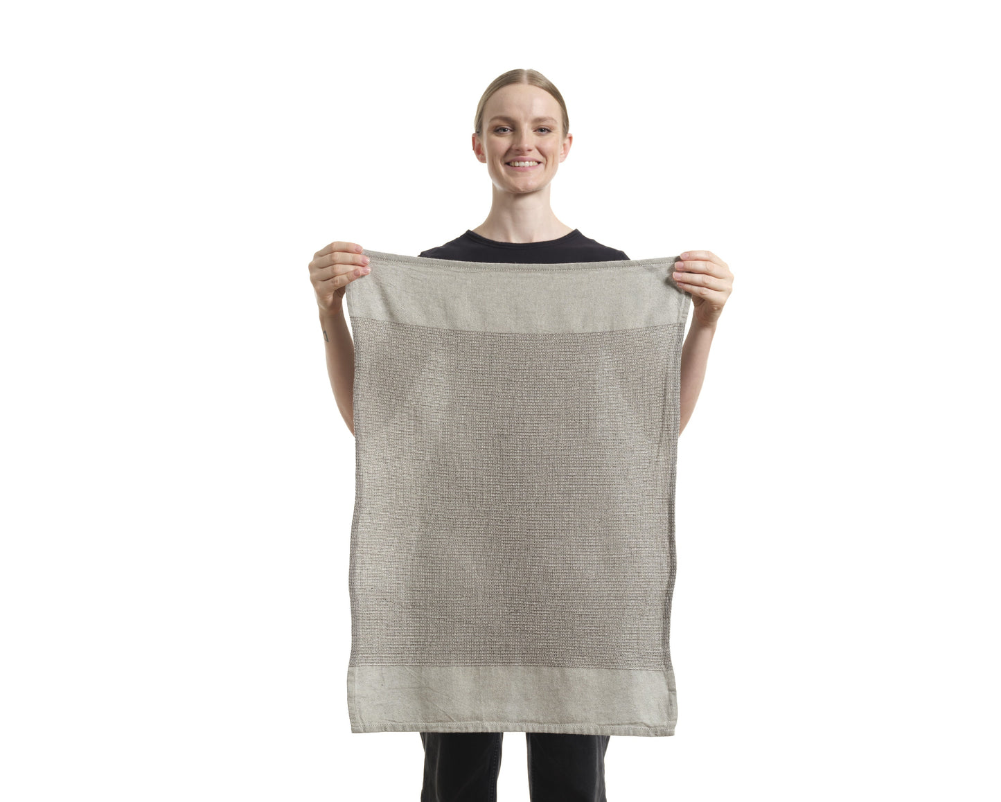 Kitchen Towels, Set of 4 - Cotton Flat & Waffle Weave Set