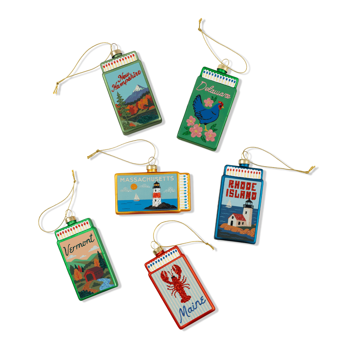 Rhode Island Matchbook Ornament