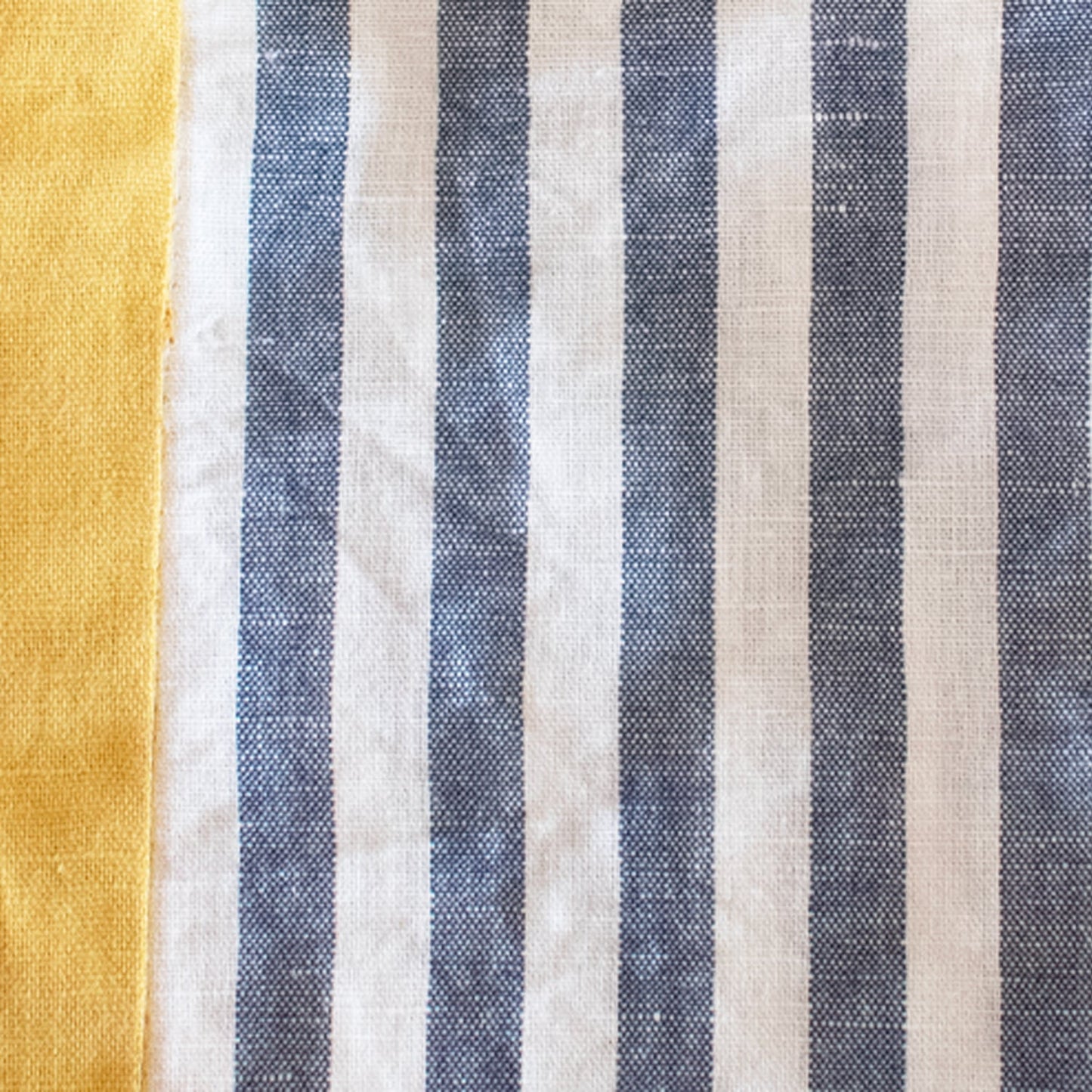 Blue Striped Linen Napkins - Set of 2
