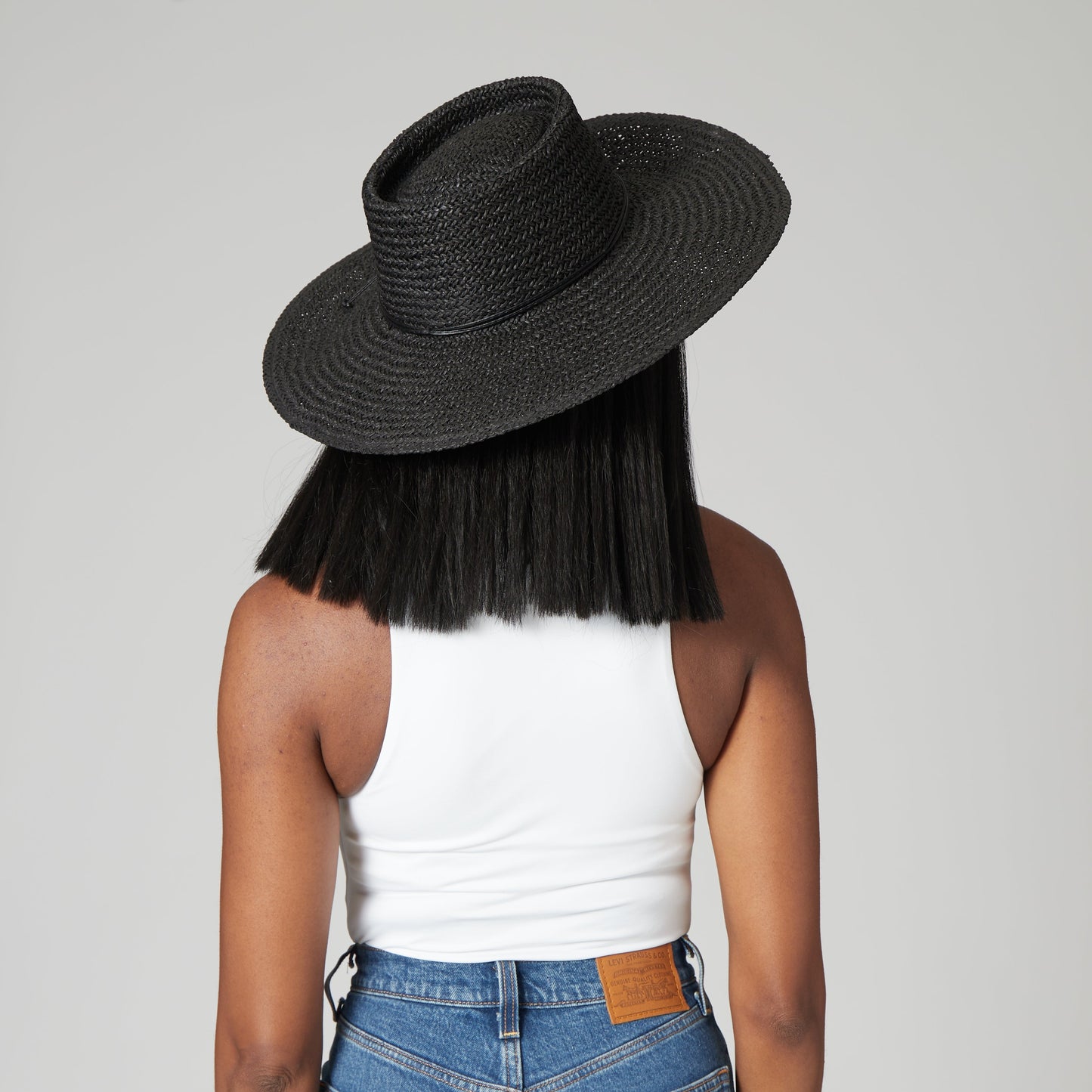 Women's Woven Paper Boater w/ Braided Band
