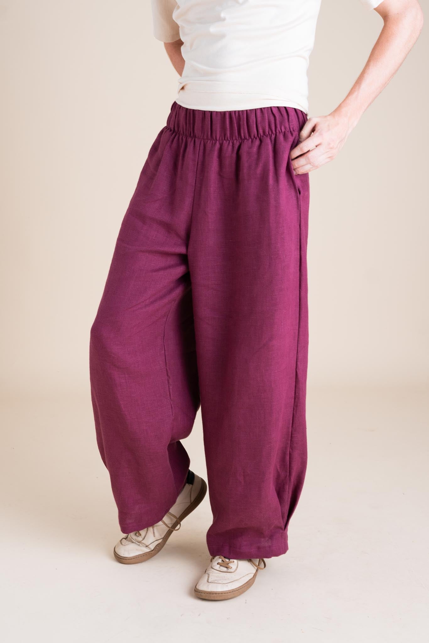 Crescent Moon Pants in Orchid