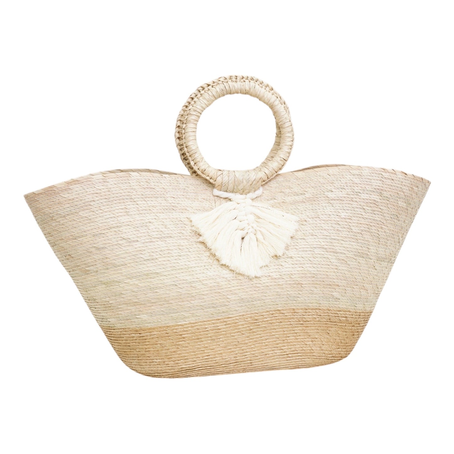 Woven Palm Beach Tote
