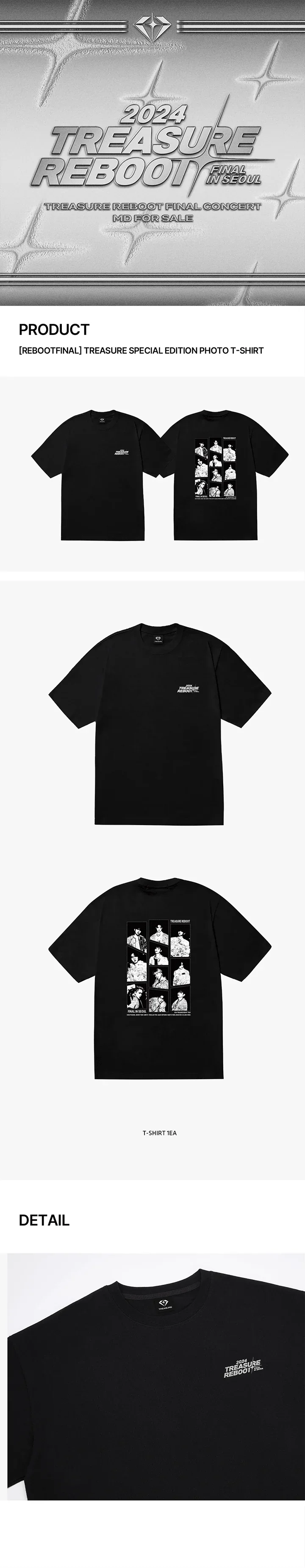 Treasure - Reboot Final In Seoul Official MD Special Edition Photo T-Shirt