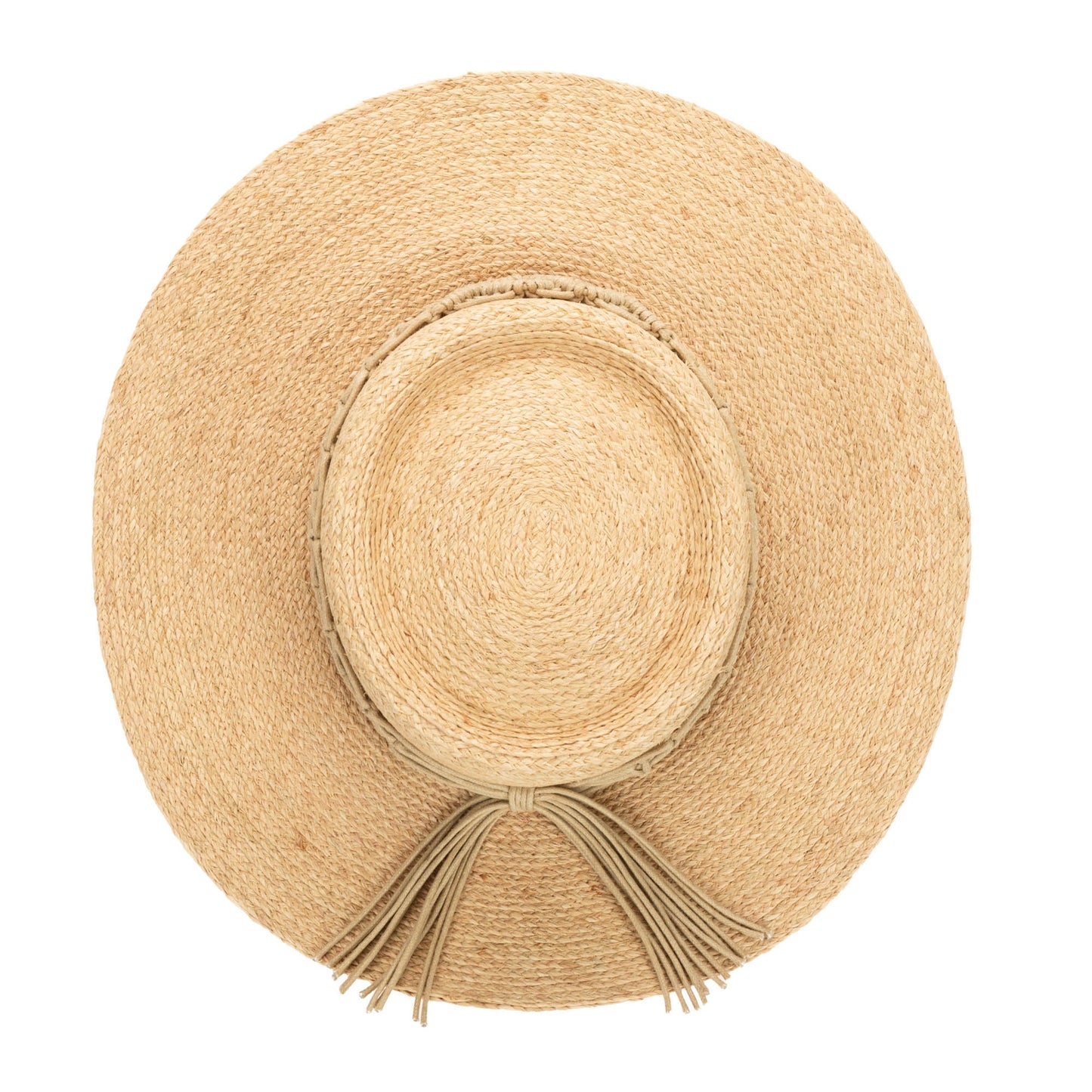 Sandy Beach - Women's Raffia Braided Telescope Boater