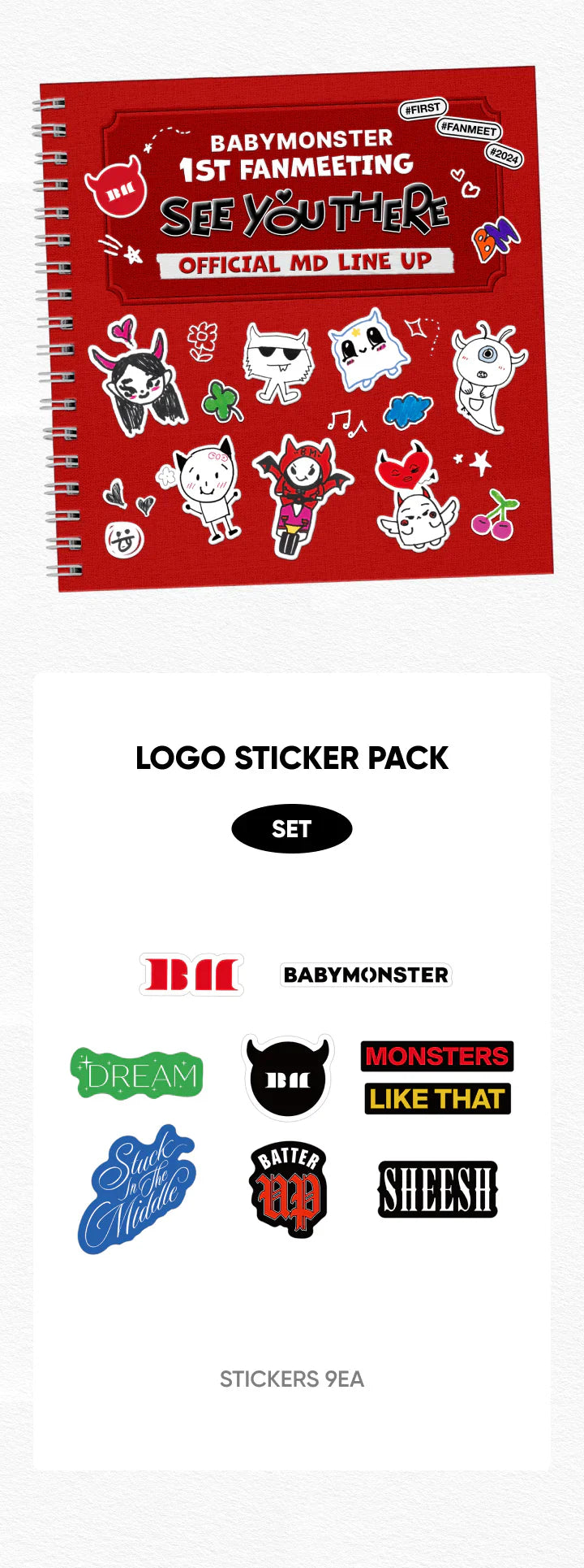 BabyMonster - See You There Official MD Logo Sticker Pack