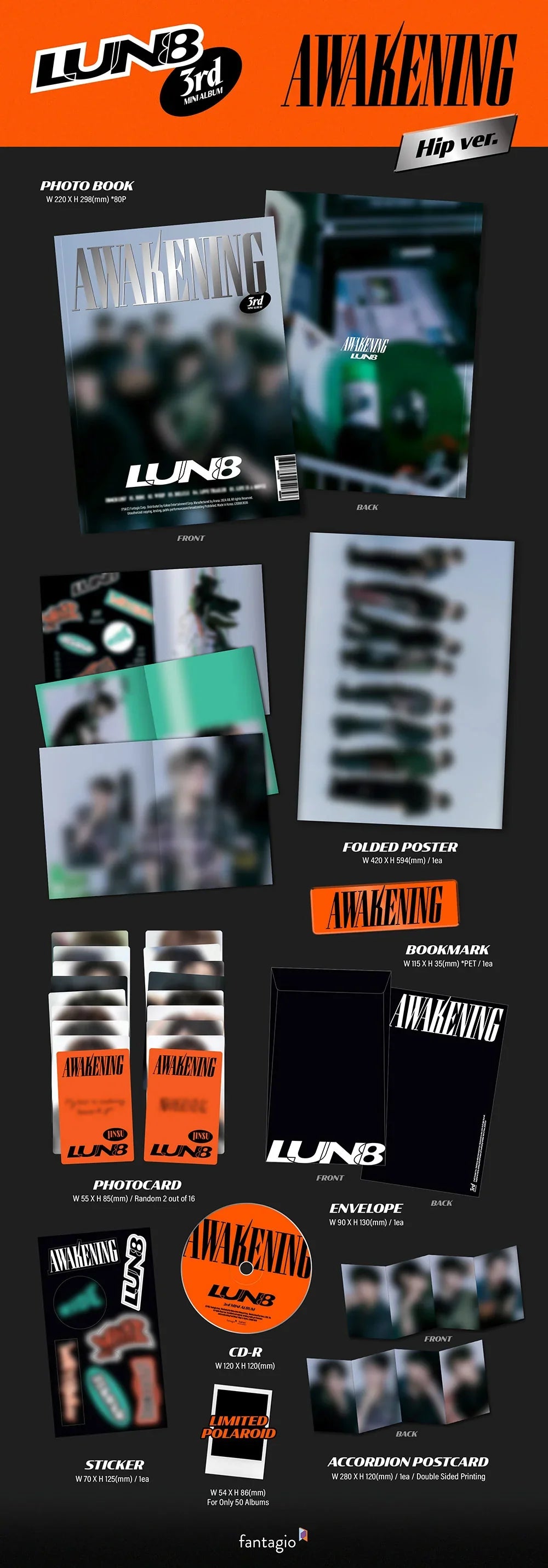 Lun8 3rd Mini Album - Awakening Photobook (Set)