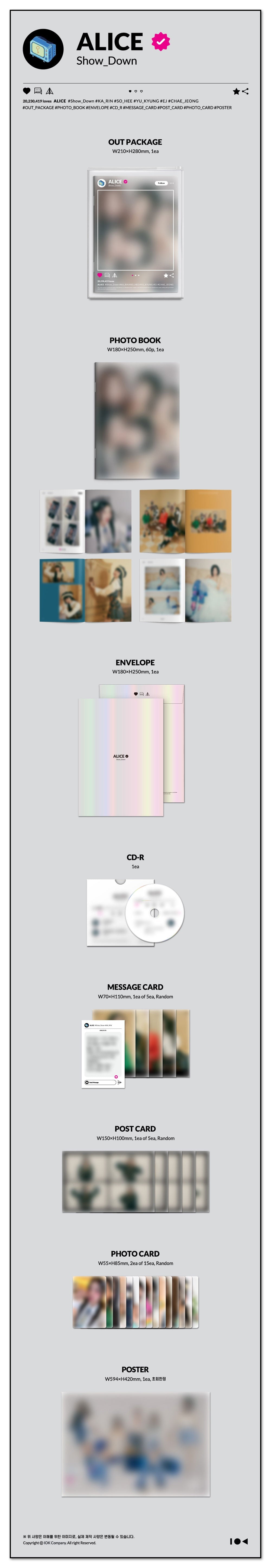 Alice 2nd Single Album - Show Down