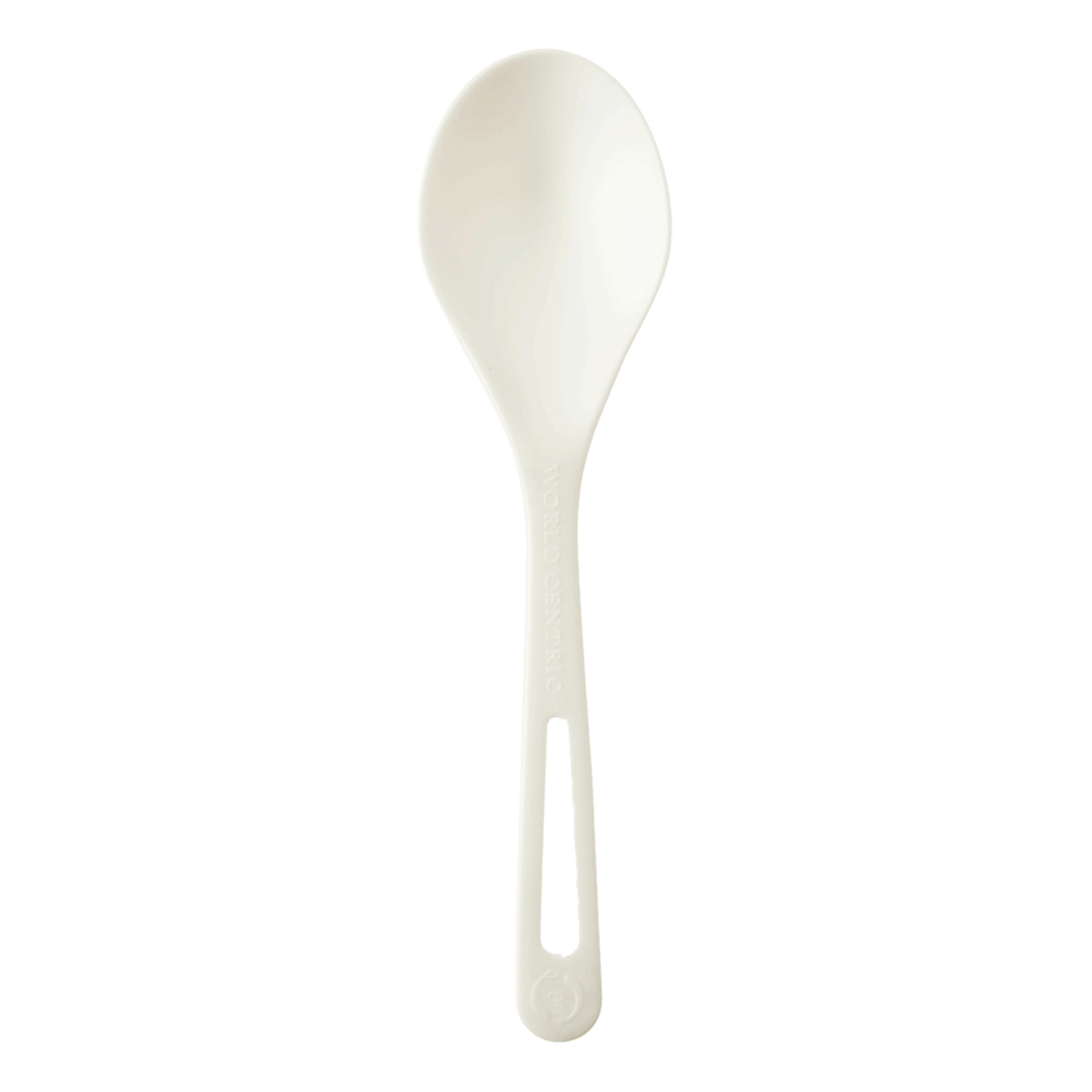 World Centric 6" TPLA Soup Spoon, Compostable, White (QTY 1000), SKU SO-PS-B