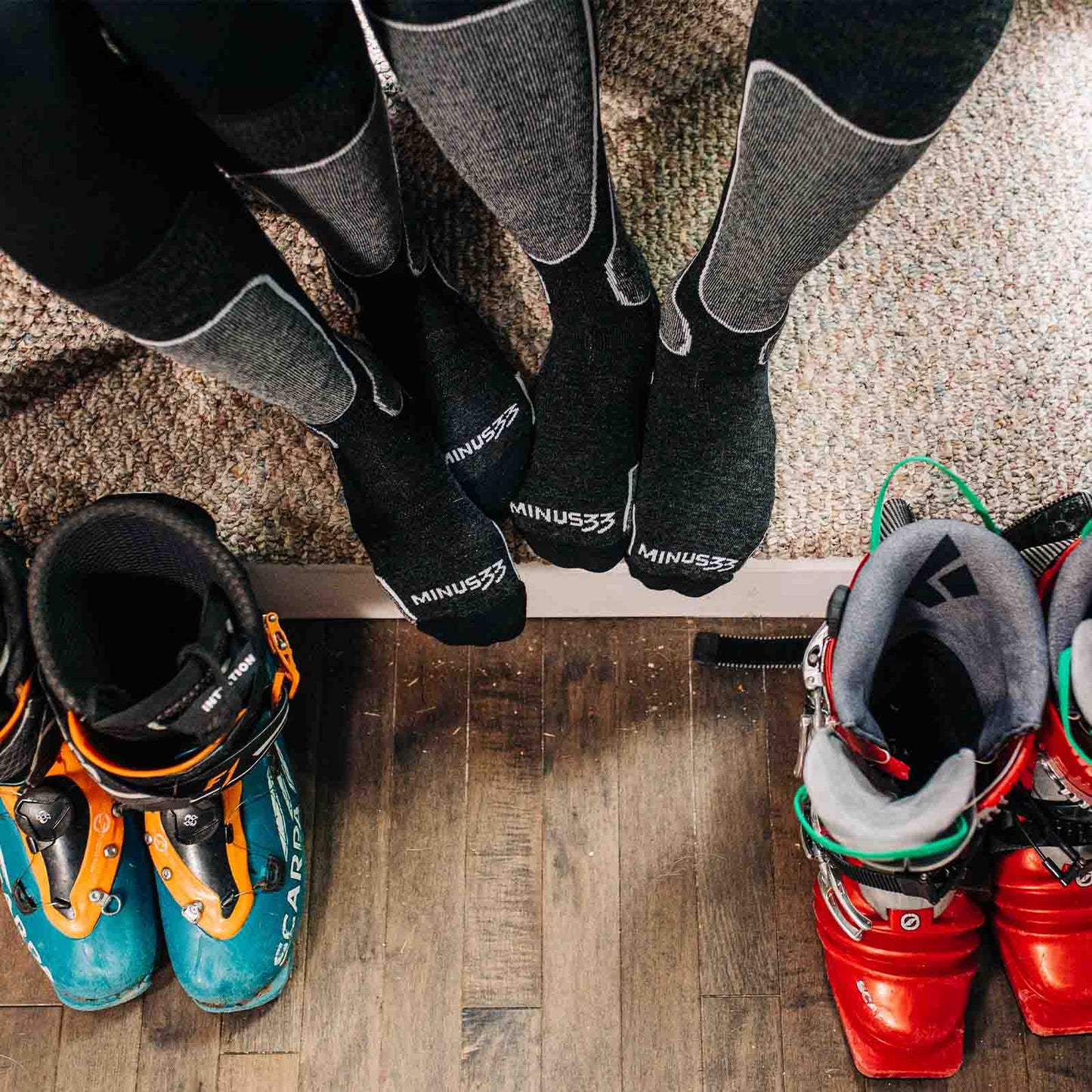 Merino Wool Snowboard Socks - Light Cushion - Over The Calf