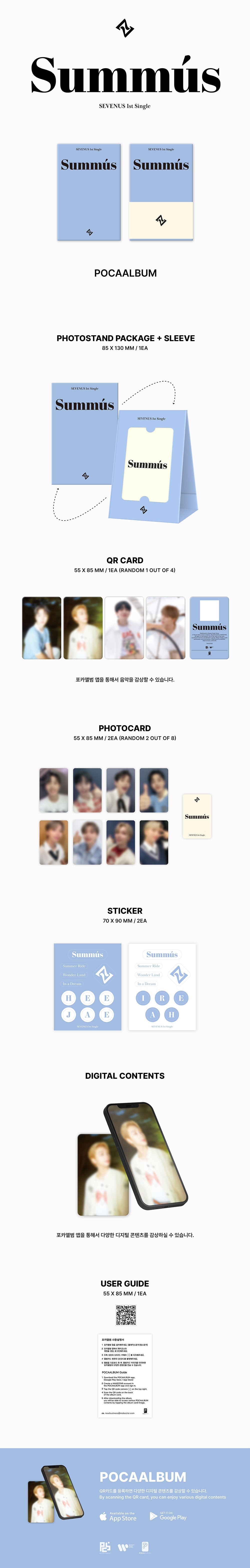 Sevenus 1st Single Album - Summus (Pocaalbum)