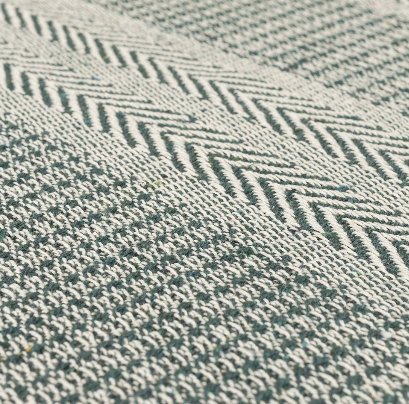 Big Herringbone Knit Cotton Throw Blanket