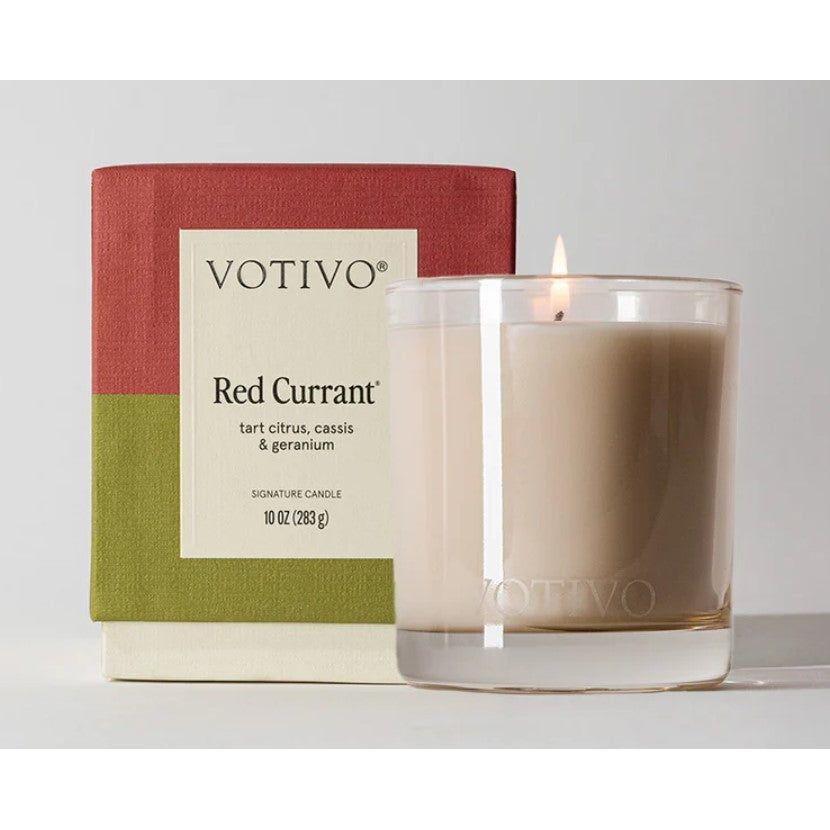 Votivo Red Currant Tart Citrus, Cassis & Geranium Signature Candle 10oz