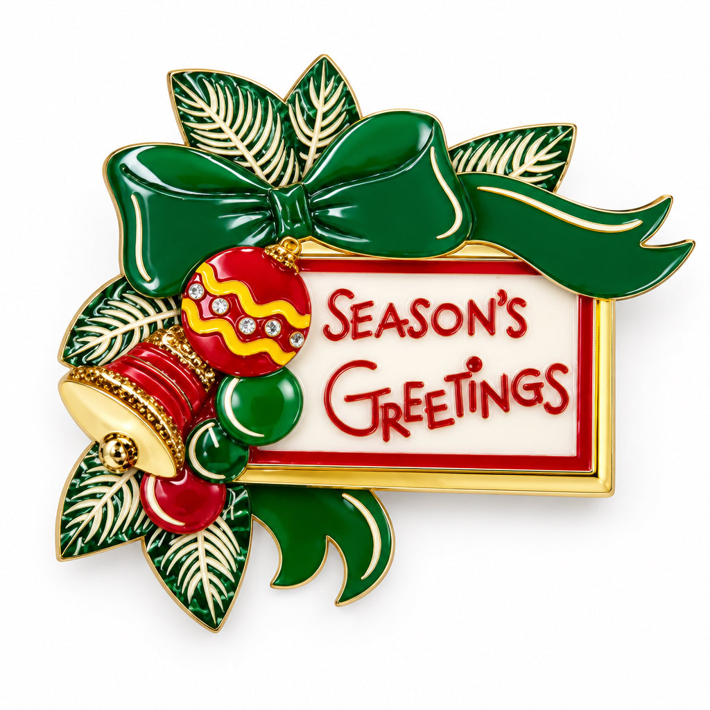 Season's Greetings Brooch by 50's Vintage Dame x Lipstick & Chrome