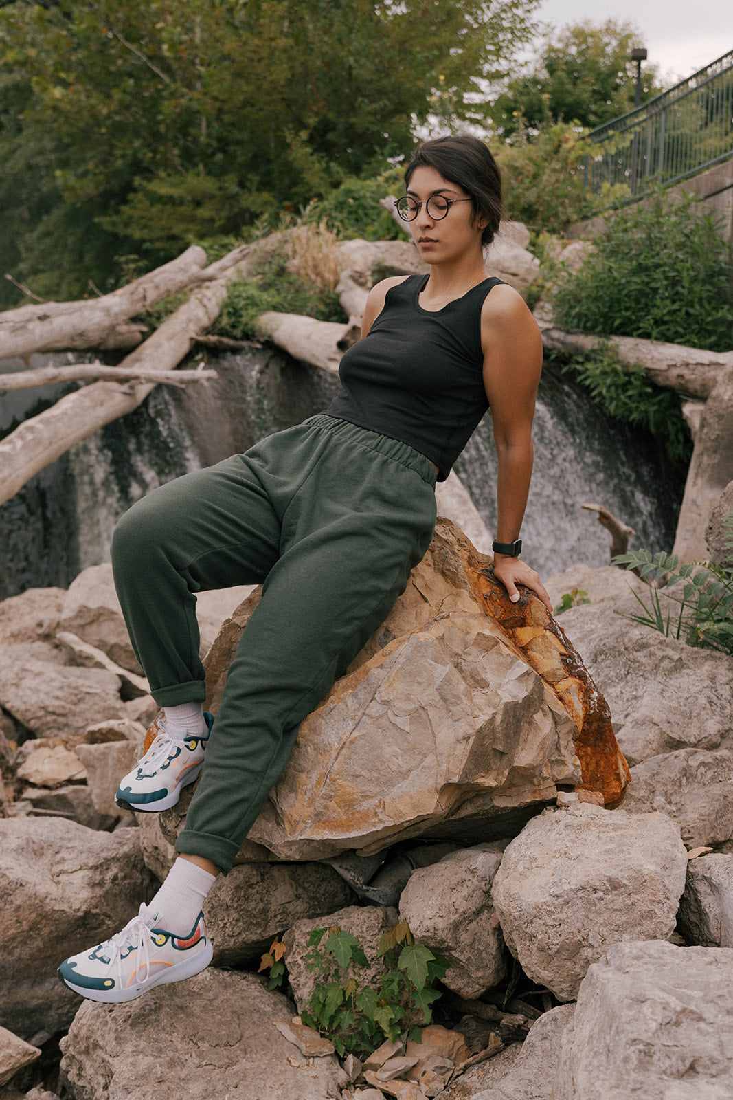 Joggers in Forest