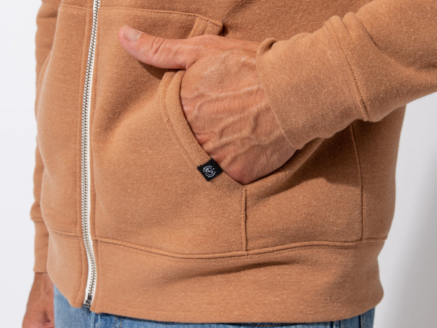 Triblend Zip Fleece Hoodie