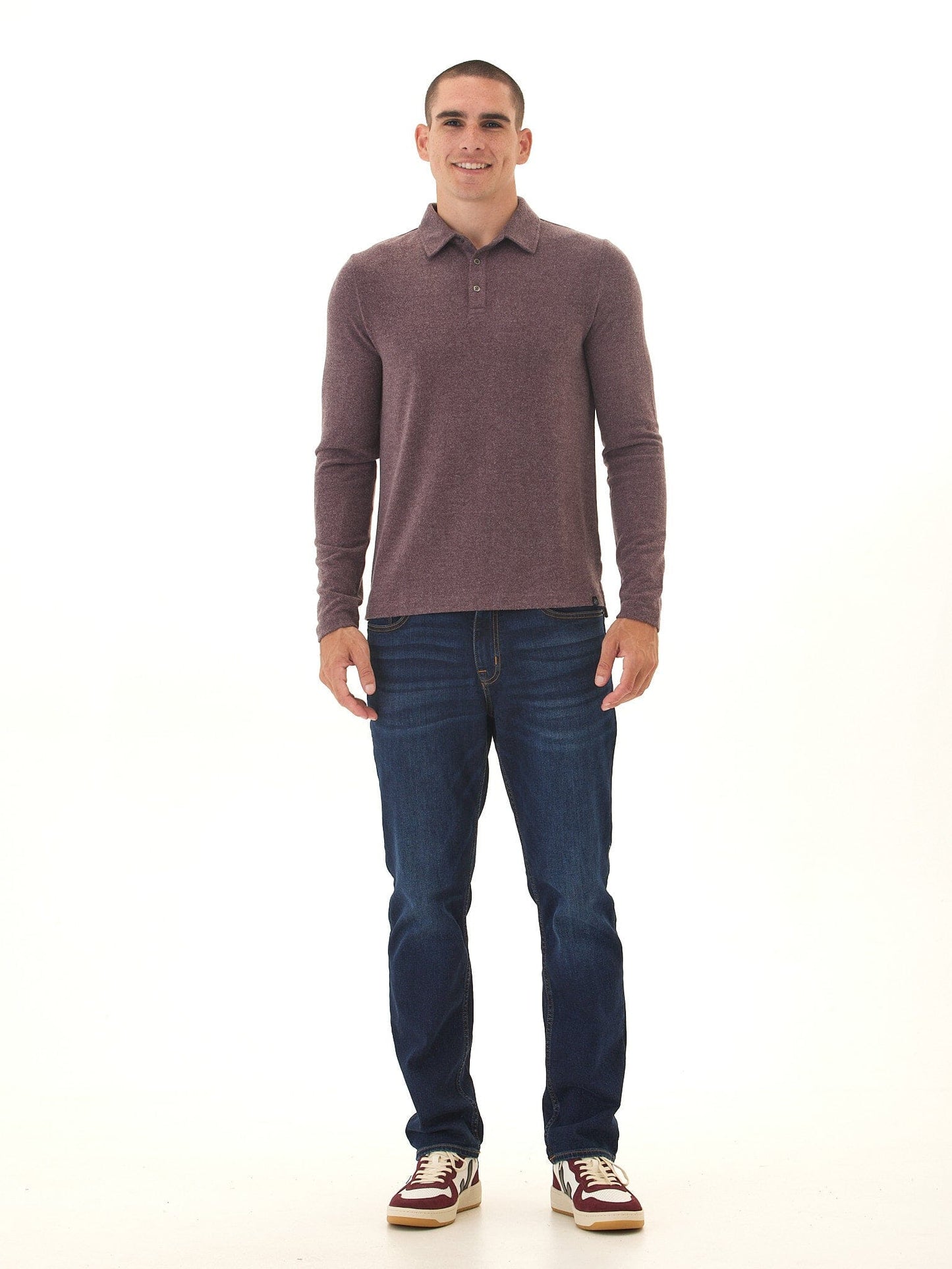 Henrique Sweater Knit Long Sleeve Polo