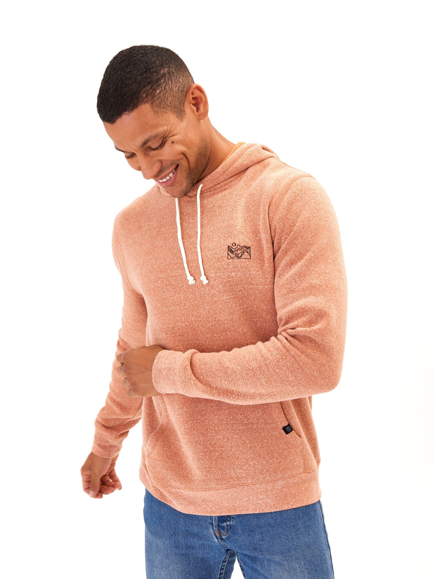 Embroidered Triblend Fleece Hoodie