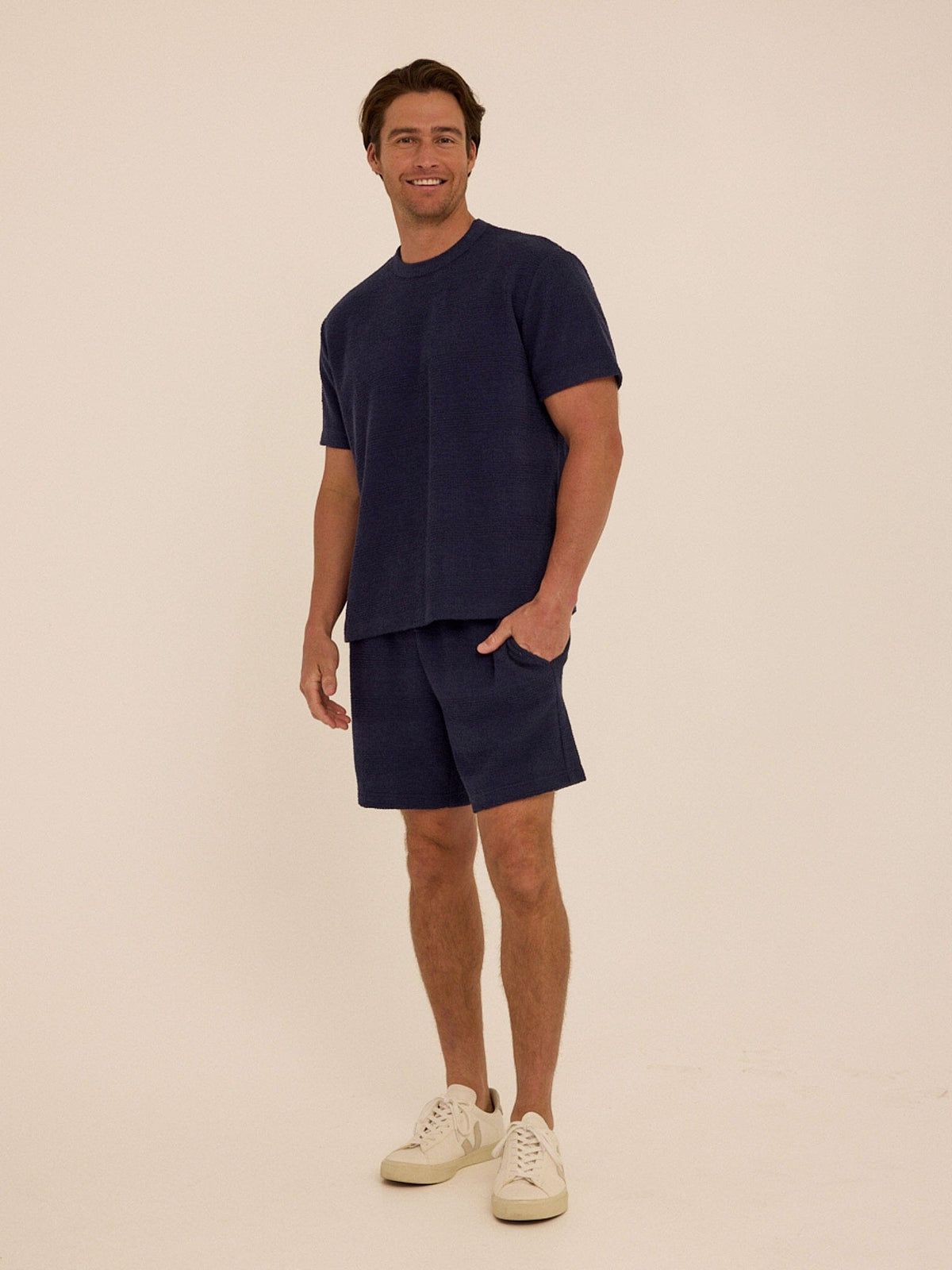 Chadwick Jacquard Textured Stripe Relaxed Tee