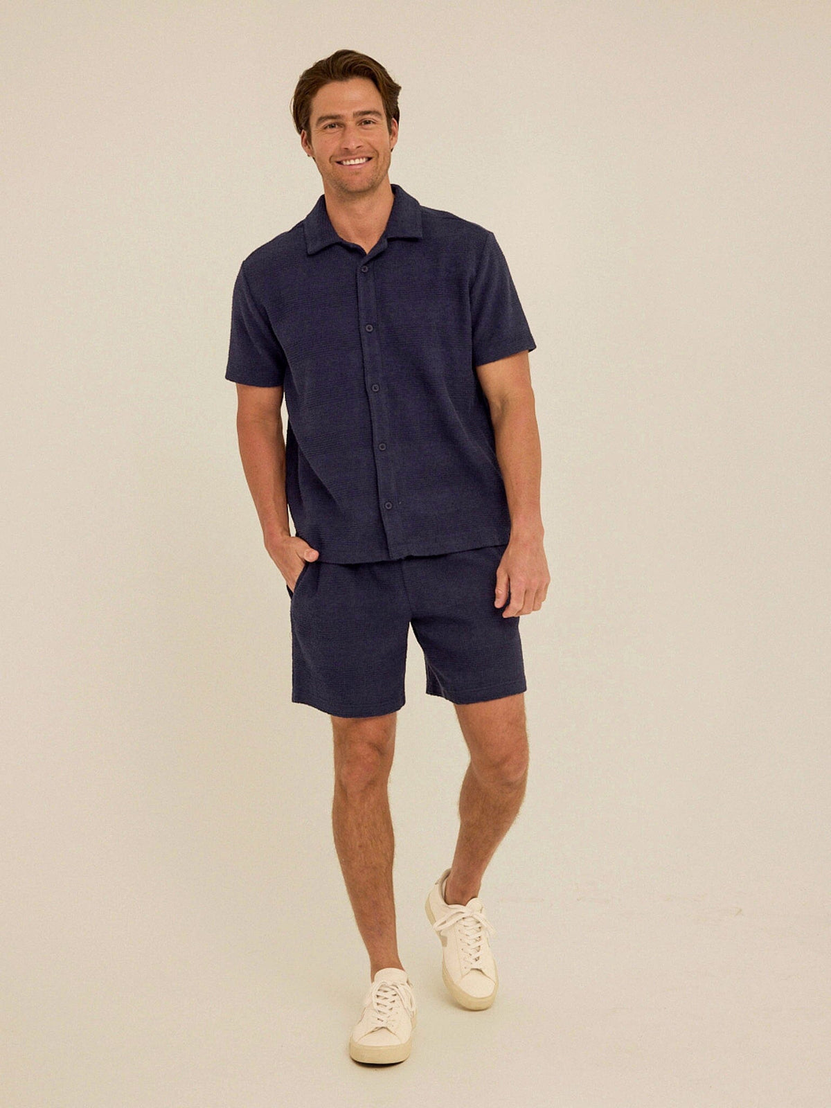 Wayne Jacquard Stripe Knit Short