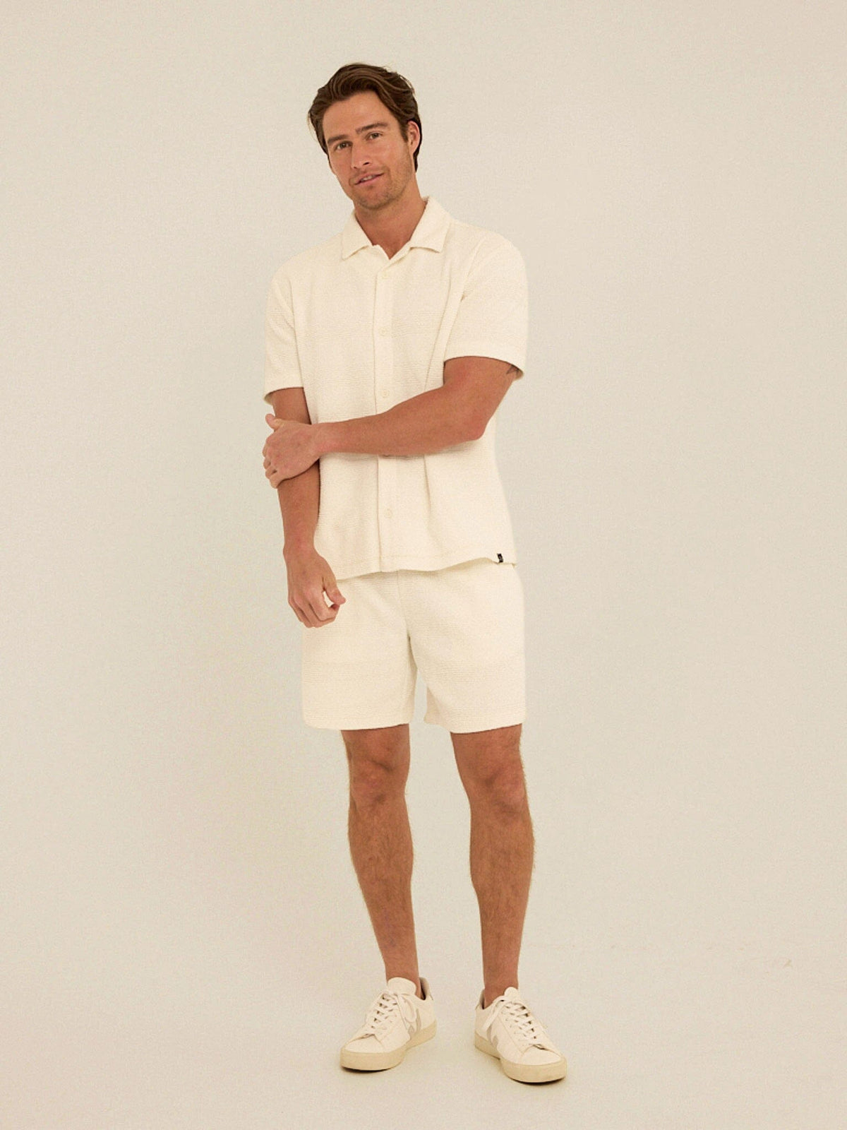 Archer Jacquard Textured Stripe Button-Down Pocket Shirt