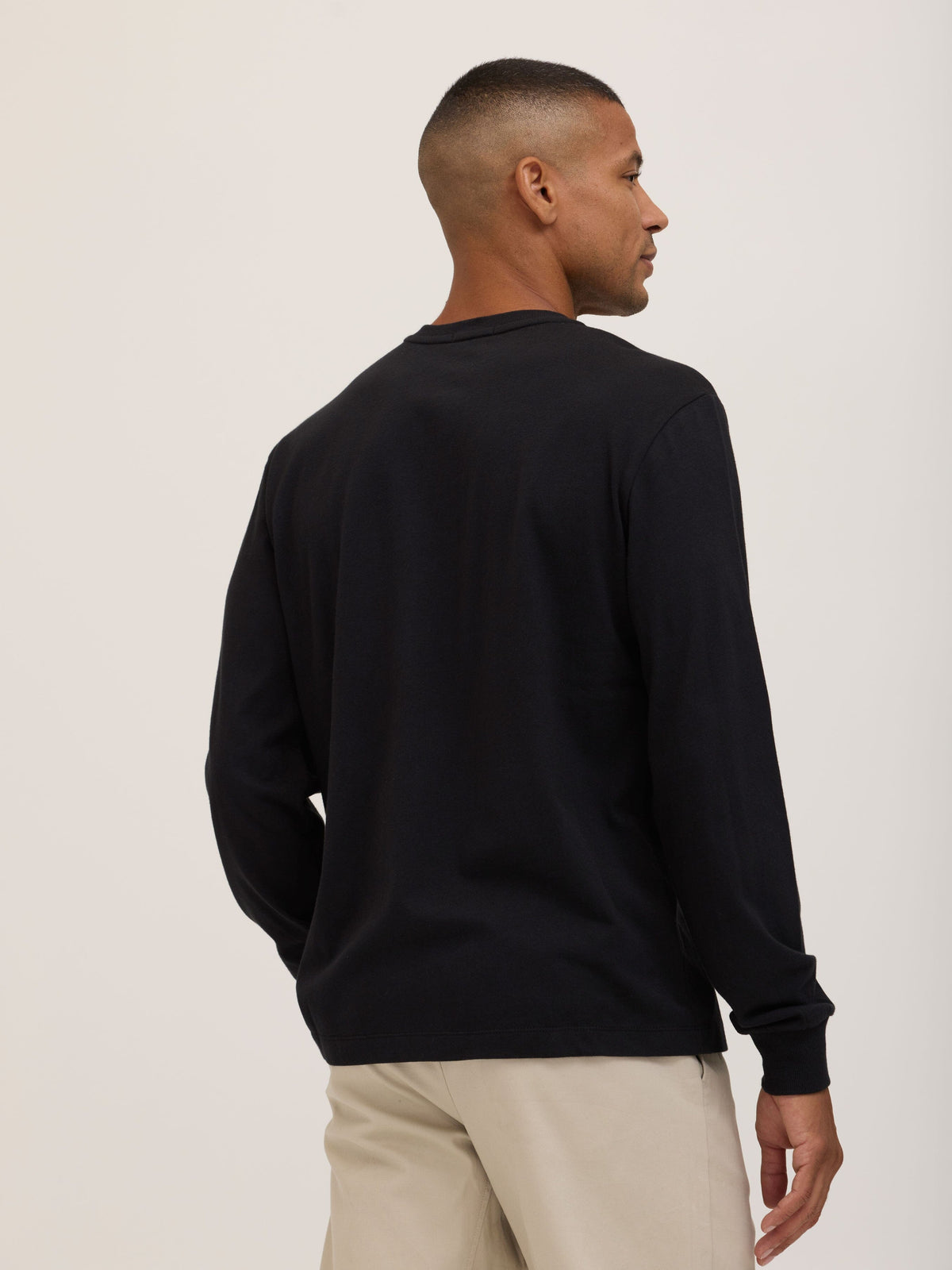 Doug Essential Jersey Long Sleeve 3-Button Henley