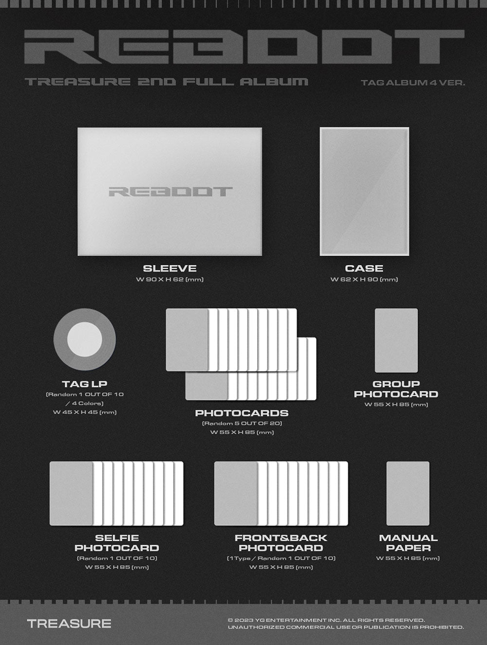 Treasure 2nd Full Album - Reboot (Yg Tag Album Ver.)